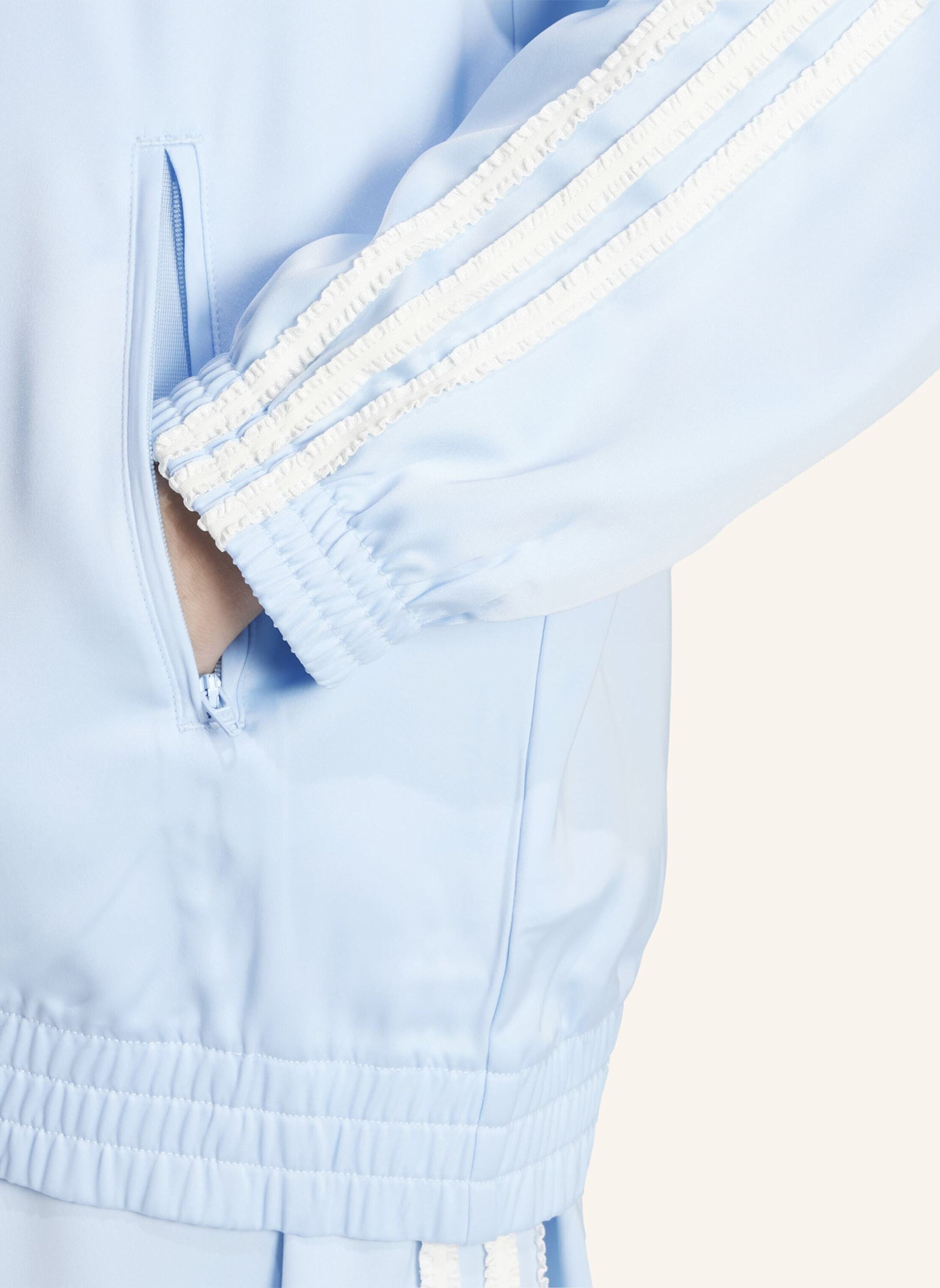 adidas Originals ADIDAS ORIGINALS SATIN FIREBIRD TRAININGSJACKE GERAFFT 3-STREIFEN: BLAU