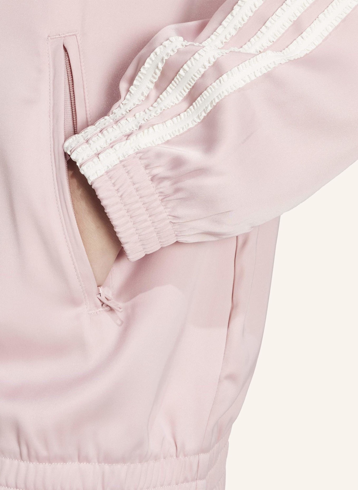 adidas Originals ADIDAS ORIGINALS SATIN FIREBIRD TRAININGSJACKE GERAFFT 3-STREIFEN: ROSA