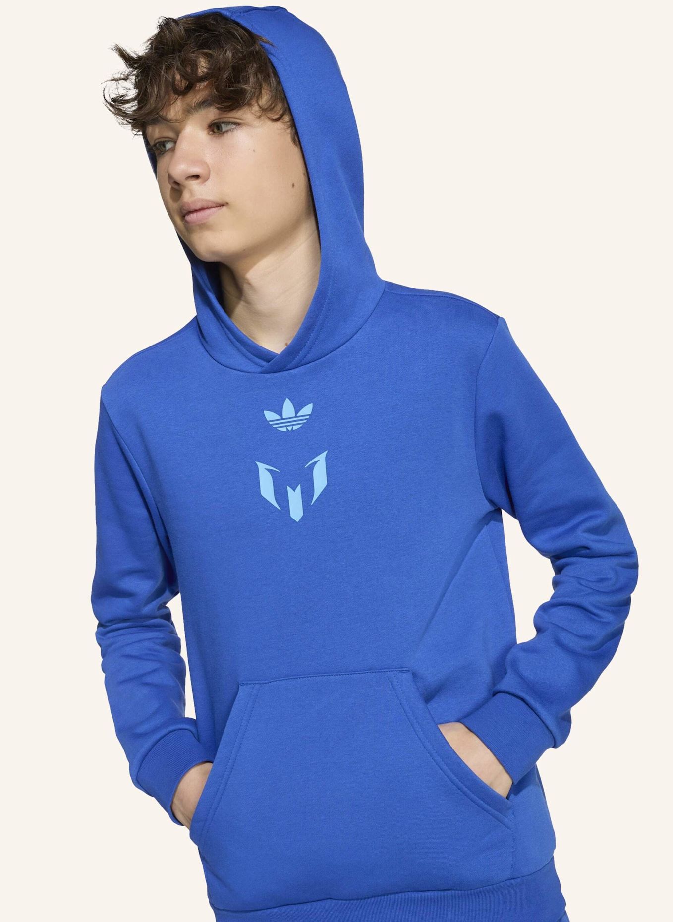 adidas Originals MESSI KIDS HOODIE: BLAU