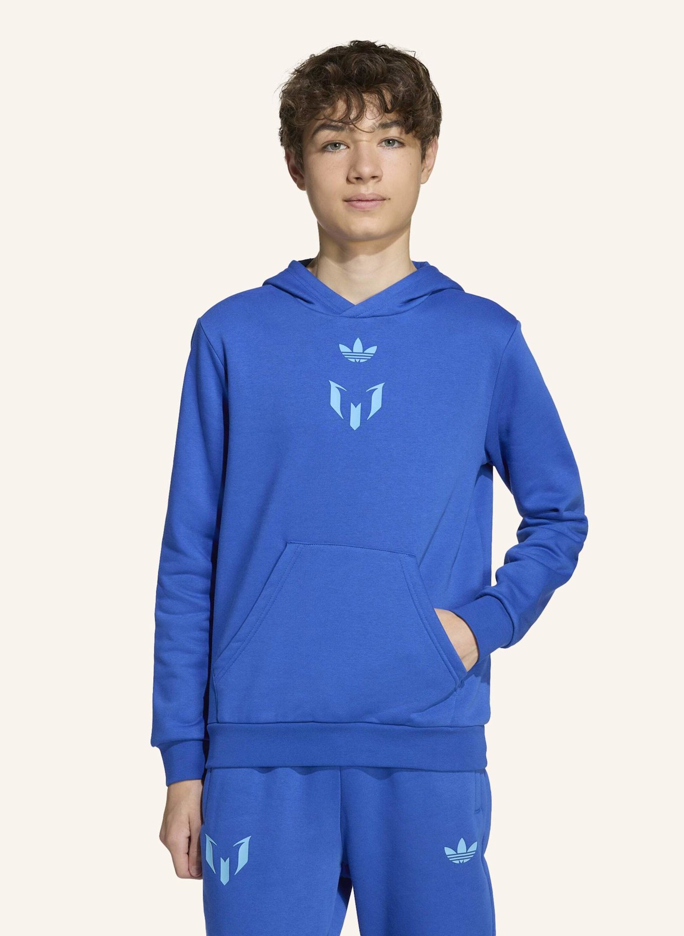 adidas Originals MESSI KIDS HOODIE: BLAU