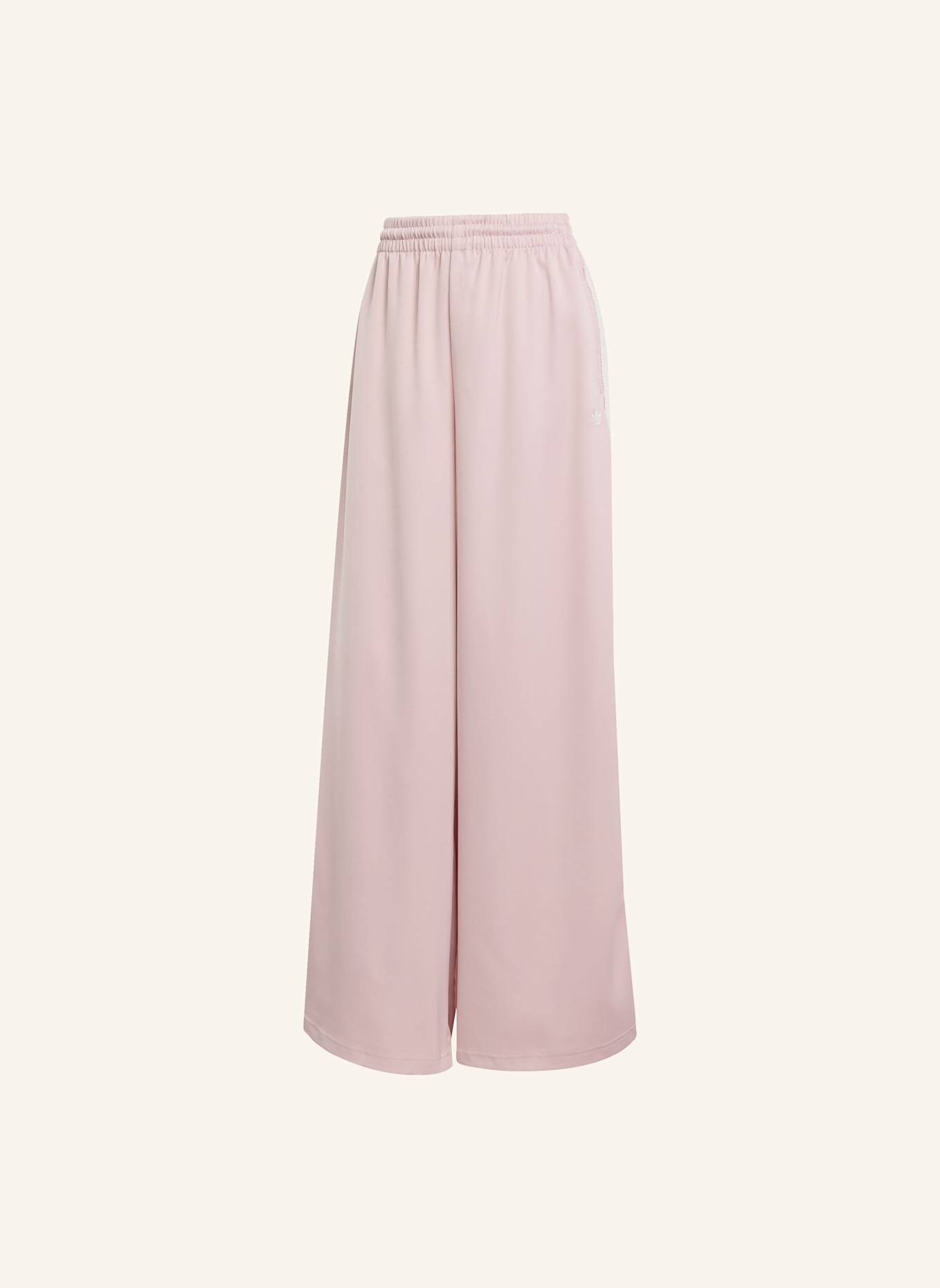 adidas Originals ADIDAS ORIGINALS SATIN WIDE LEG HOSE MIT RÜSCHEN 3-STREIFEN: ROSA
