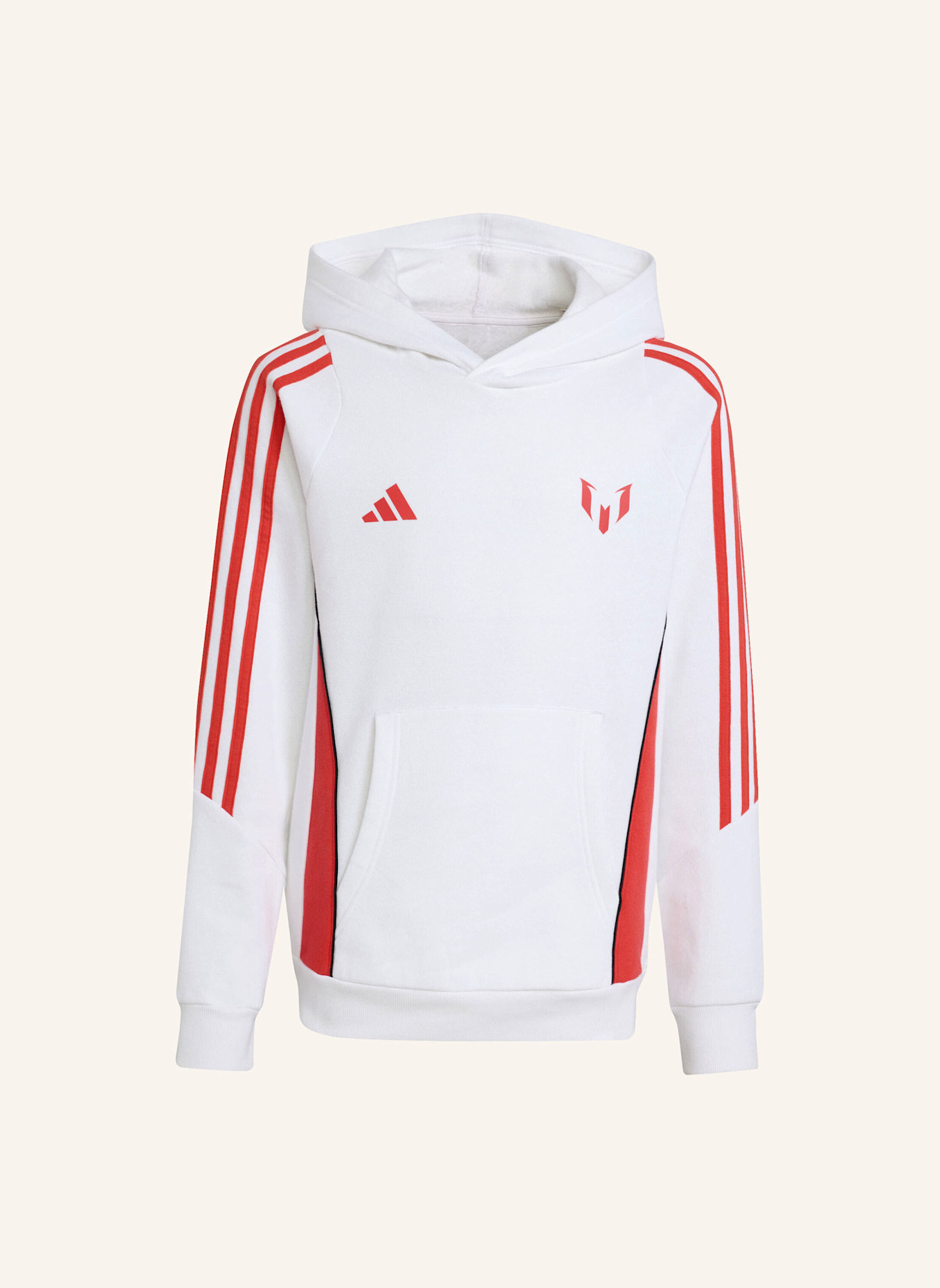 adidas MESSI KIDS HOODIE: WEISS