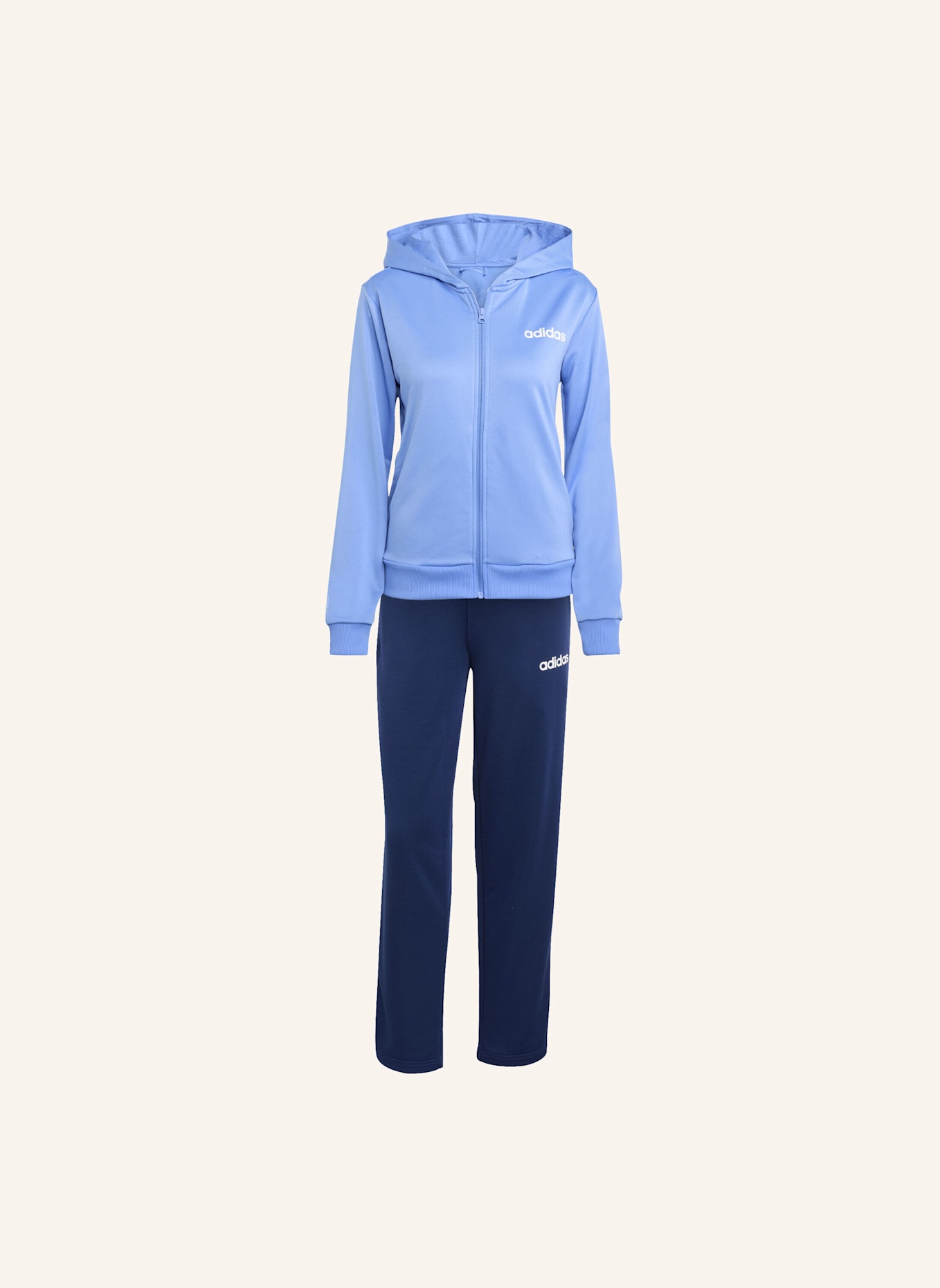 adidas ESSENTIALS LINEAR TRAININGSANZUG: BLAU