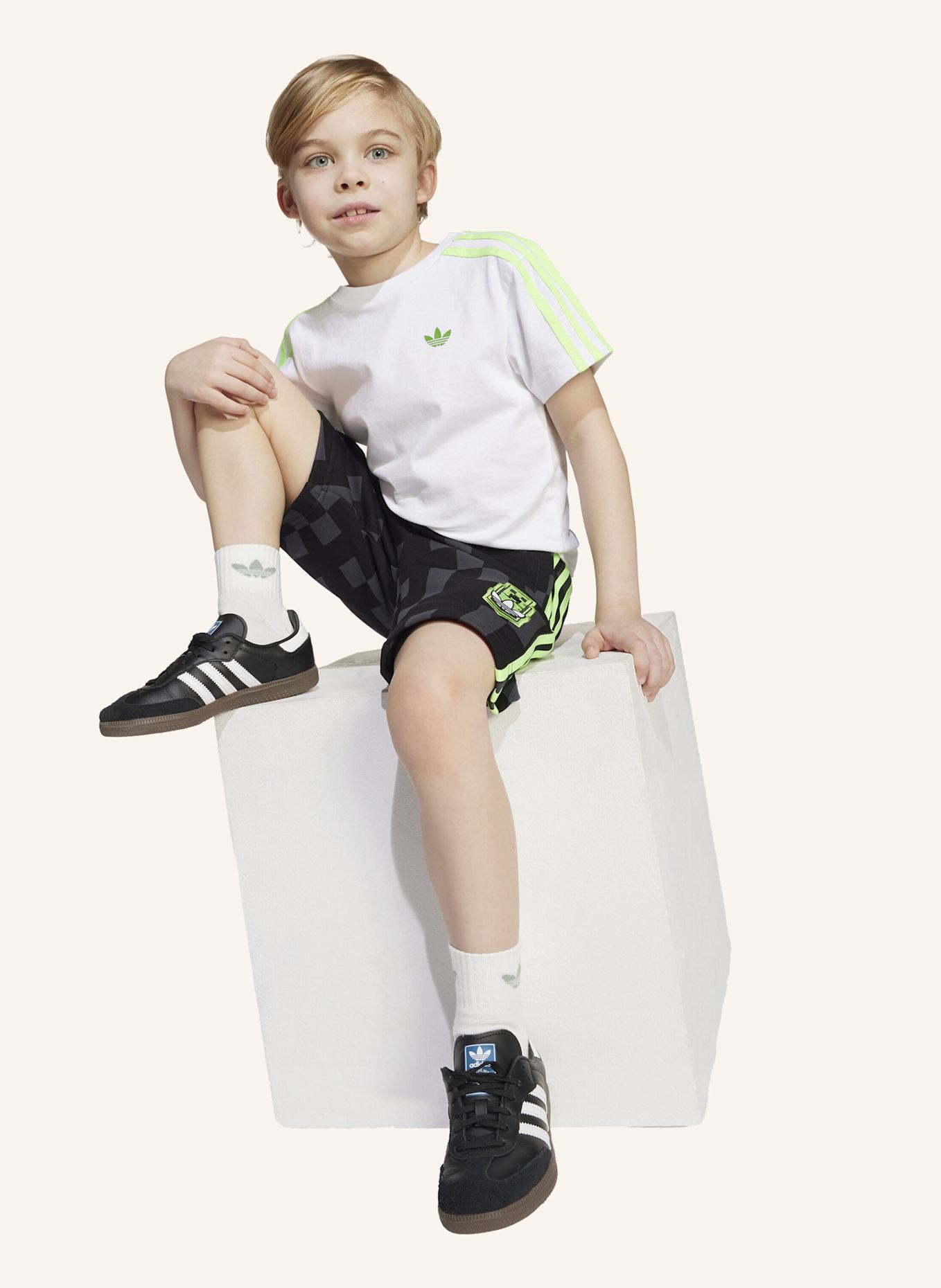 adidas Originals ADIDAS ORIGINALS X MINECRAFT KIDS SHORT TEE SET KINDER: WEISS