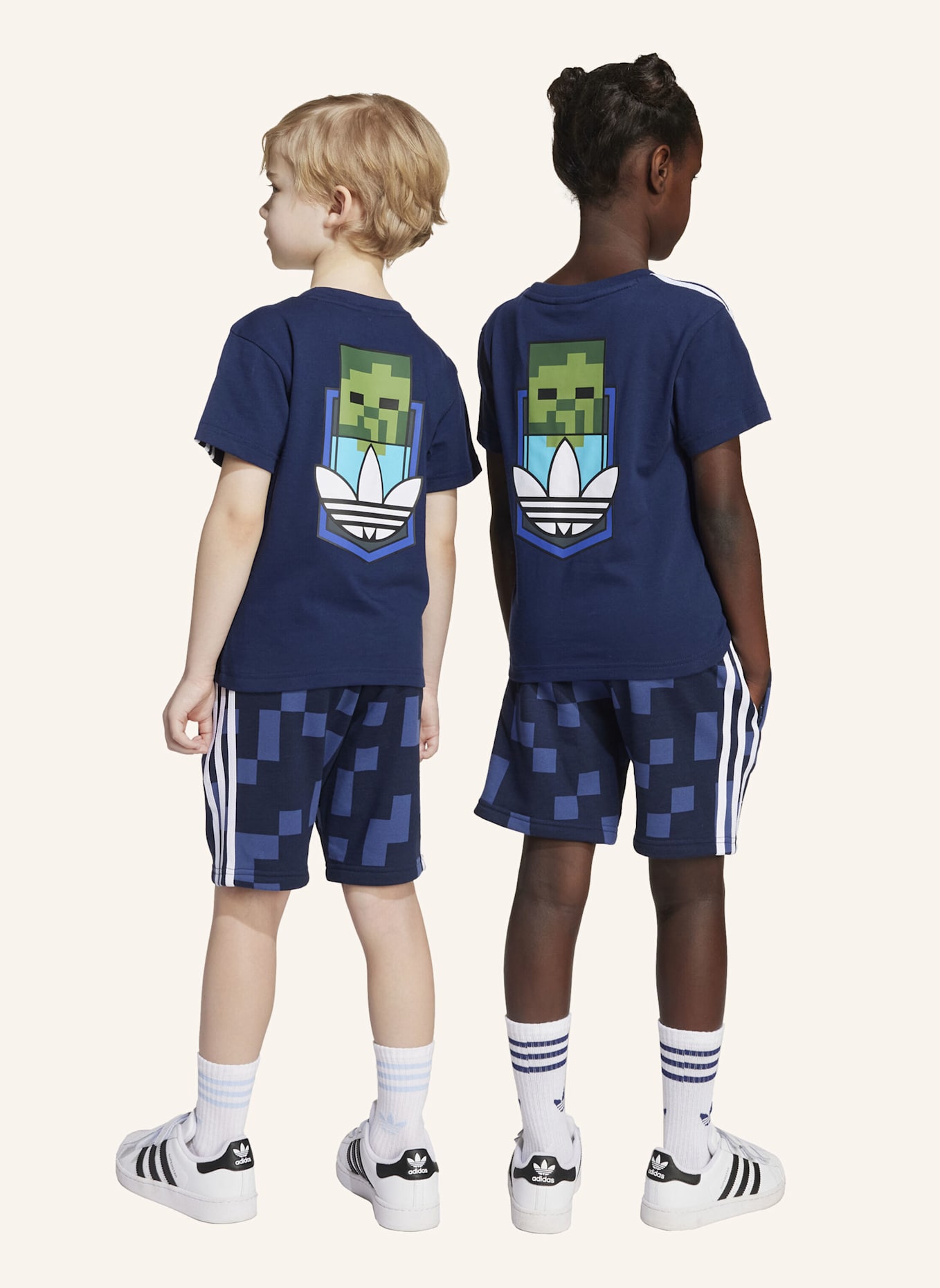 adidas Originals ADIDAS ORIGINALS X MINECRAFT SHORT T-SHIRT SET FÜR KINDER: BLAU