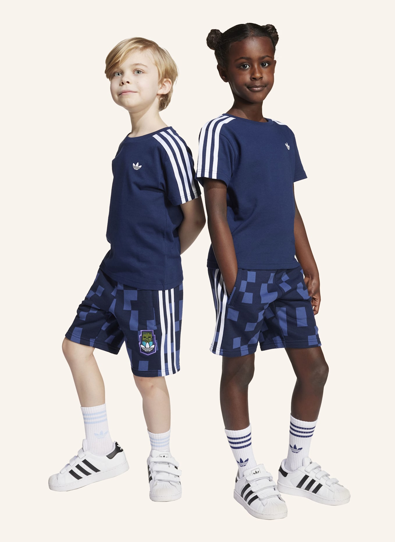 adidas Originals ADIDAS ORIGINALS X MINECRAFT SHORT T-SHIRT SET FÜR KINDER: BLAU