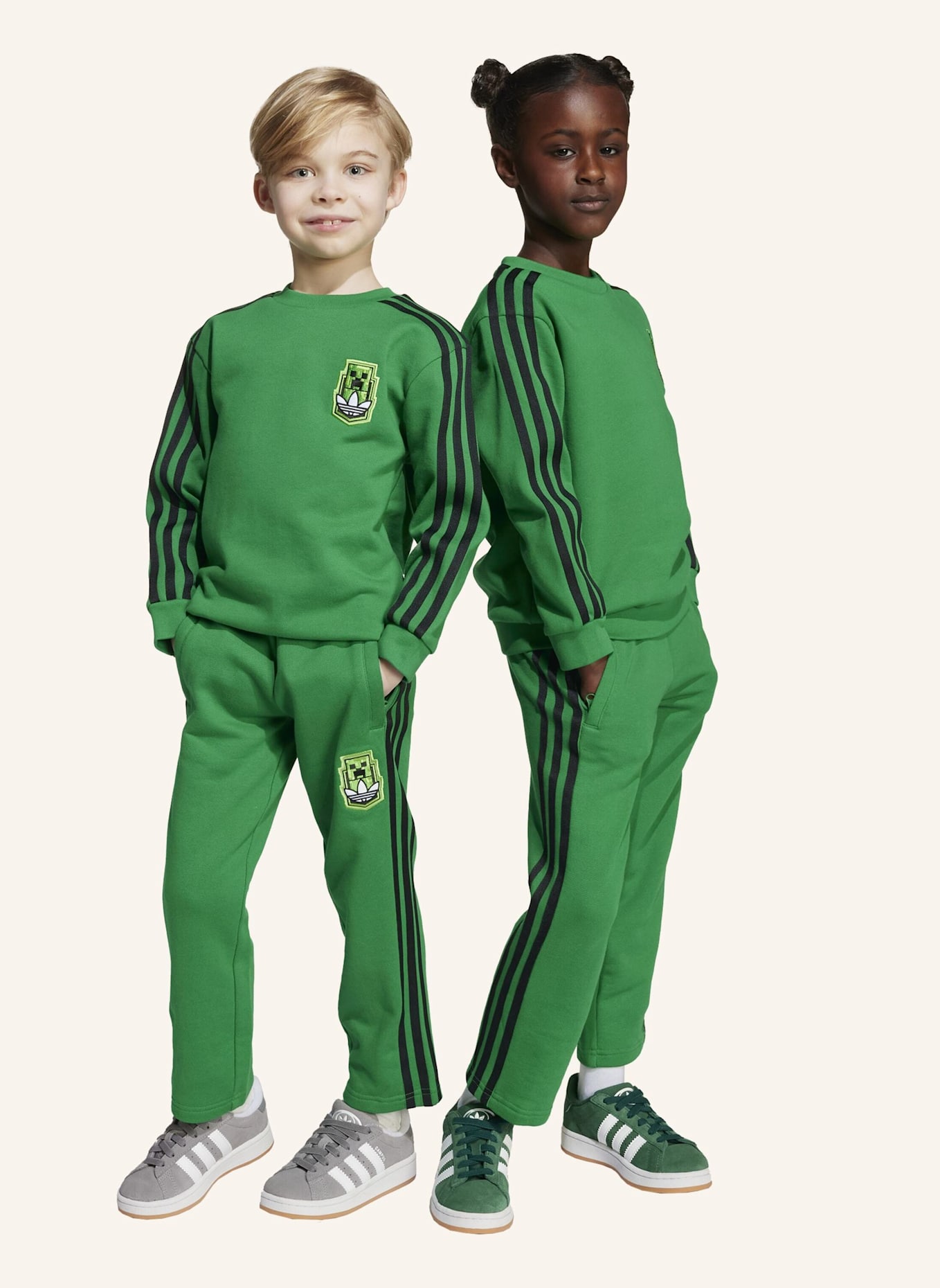 adidas Originals ADIDAS ORIGINALS X MINECRAFT CREW SET FÜR KINDER: GRÜN