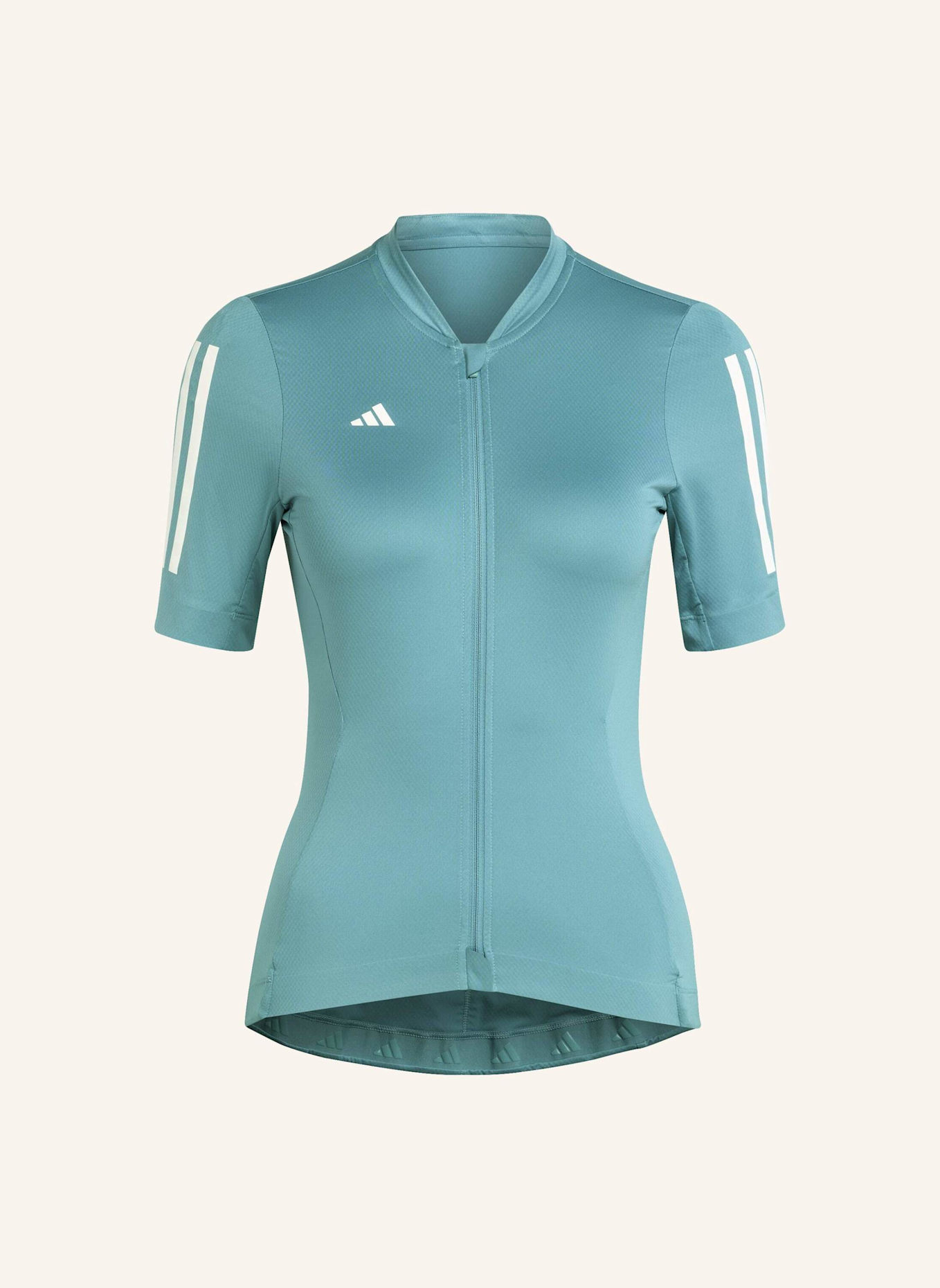 adidas TEMPO 3-STREIFEN RADTRIKOT: TÜRKIS