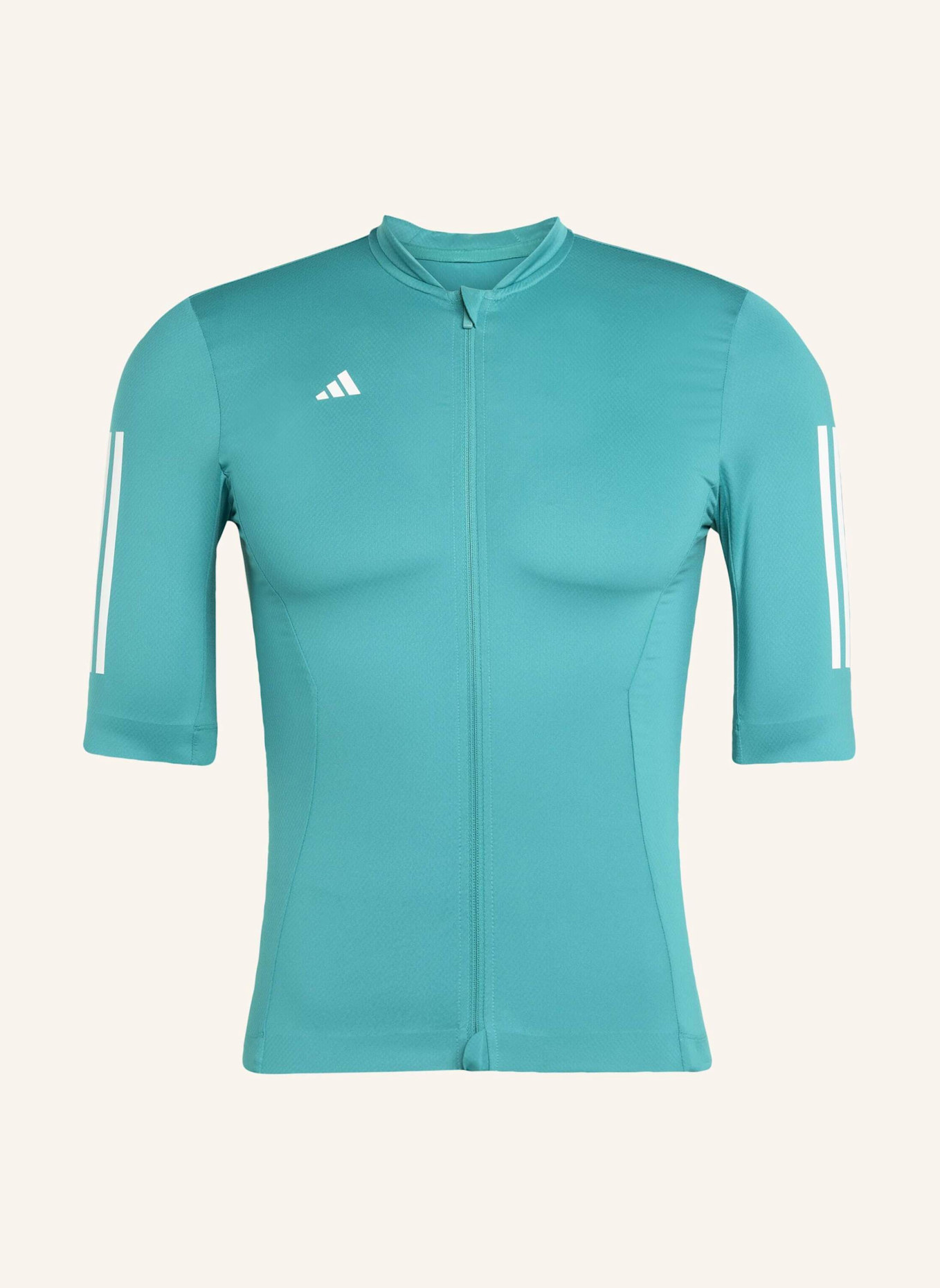 adidas TEMPO 3-STREIFEN RADTRIKOT: TÜRKIS