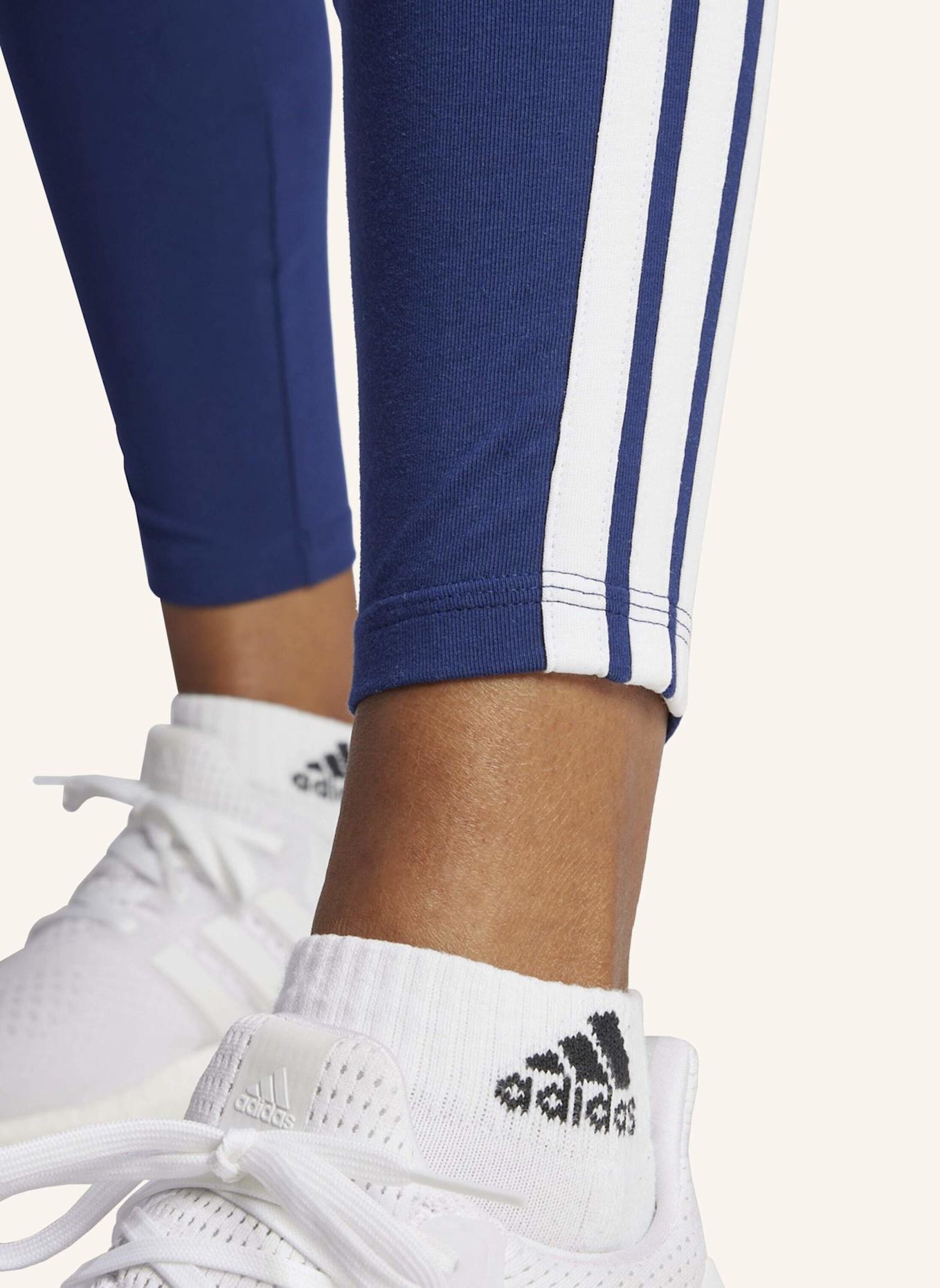 adidas Tights ESSENTIALS 3-STREIFEN: BLAU/ WEISS