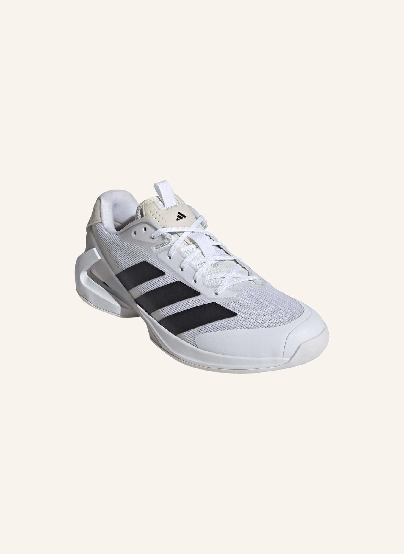 adidas ADIZERO UBERSONIC 5 TENNISSCHUH: WEISS/ SCHWARZ/ SILBER
