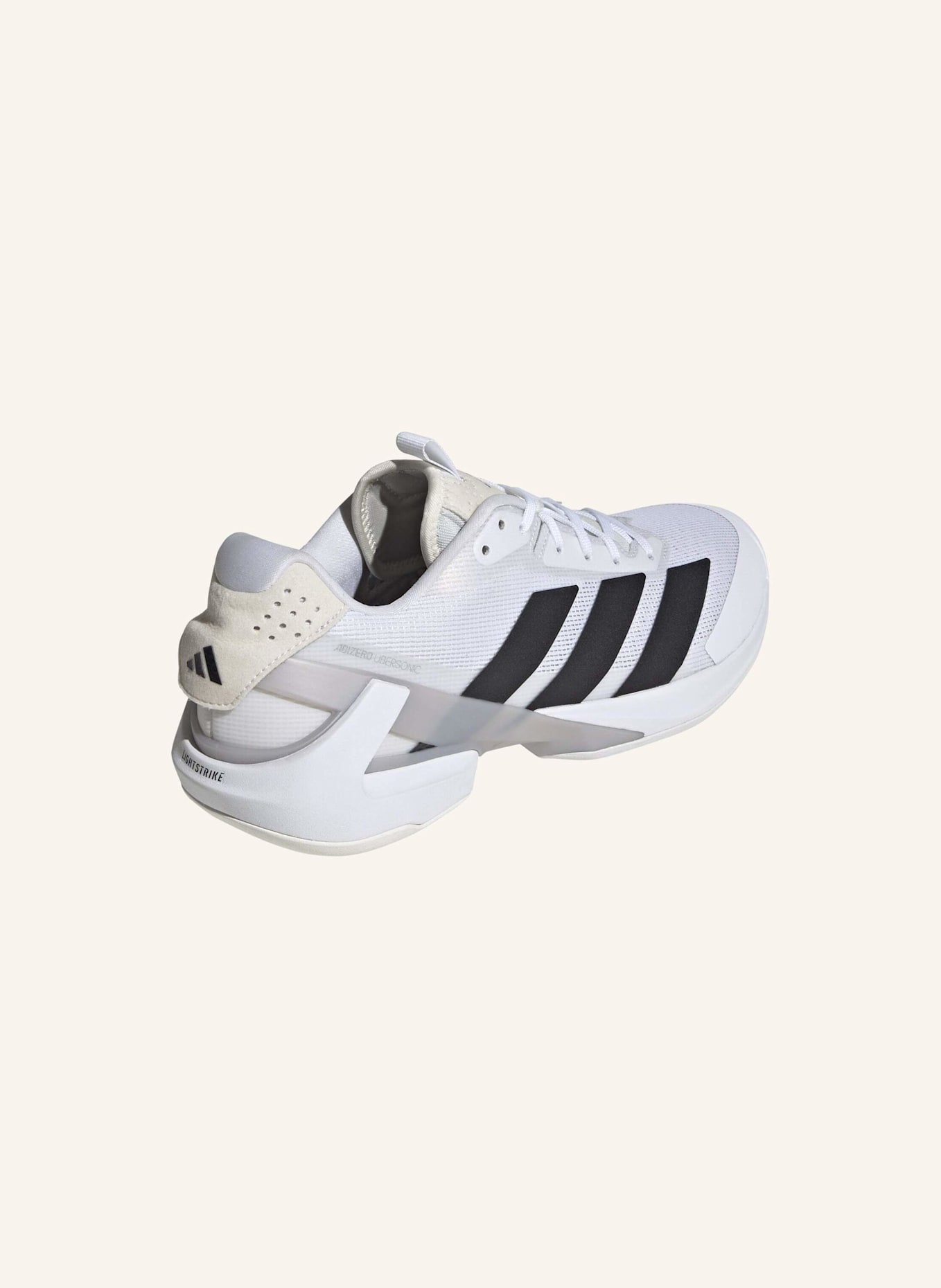adidas ADIZERO UBERSONIC 5 TENNISSCHUH: WEISS/ SCHWARZ/ SILBER