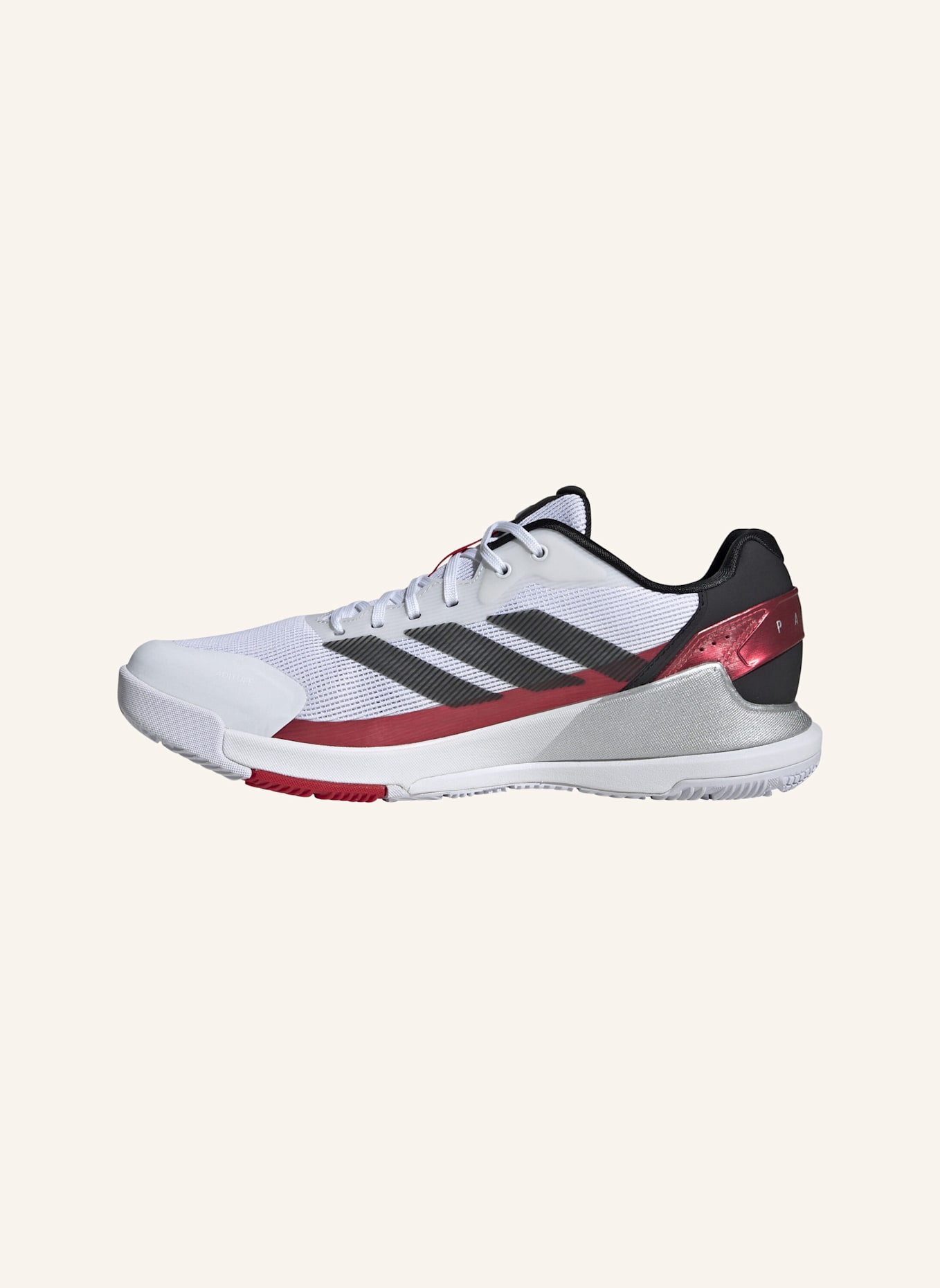 adidas CRAZYQUICK PADEL-SCHUH: WEISS/ SCHWARZ/ ROT