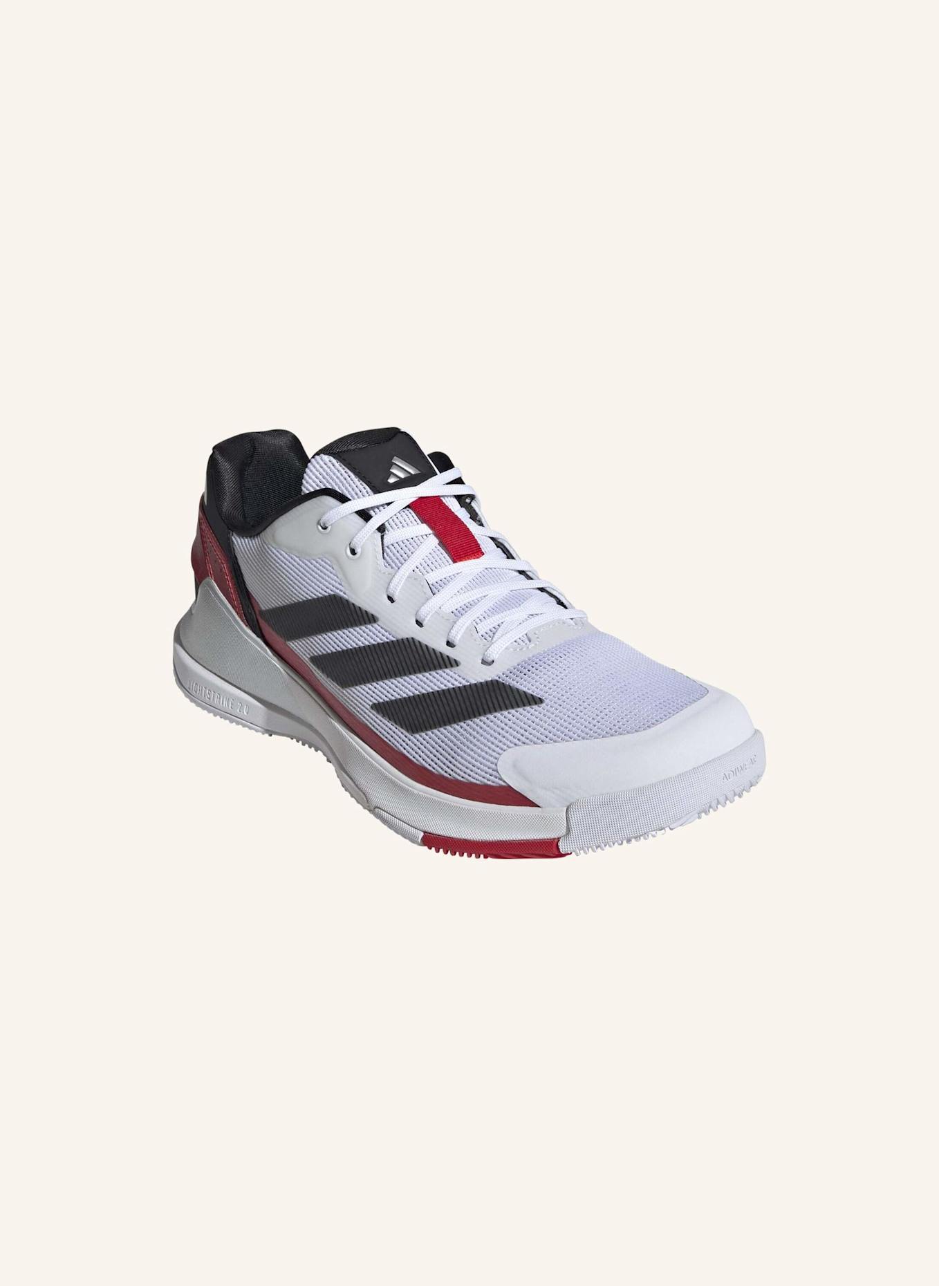 adidas CRAZYQUICK PADEL-SCHUH: WEISS/ SCHWARZ/ ROT