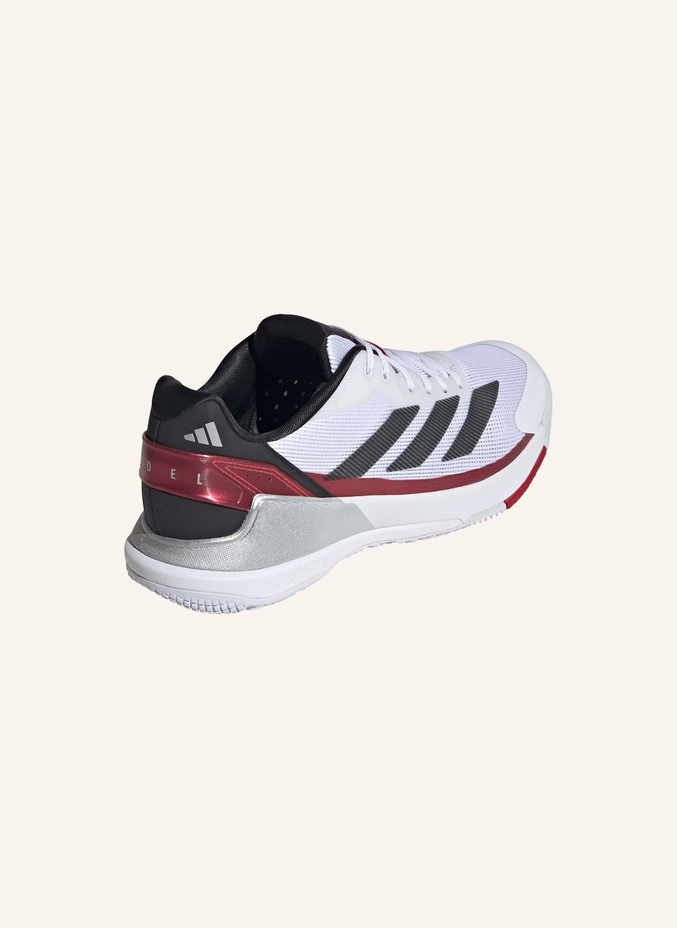 adidas CRAZYQUICK PADEL-SCHUH: WEISS/ SCHWARZ/ ROT