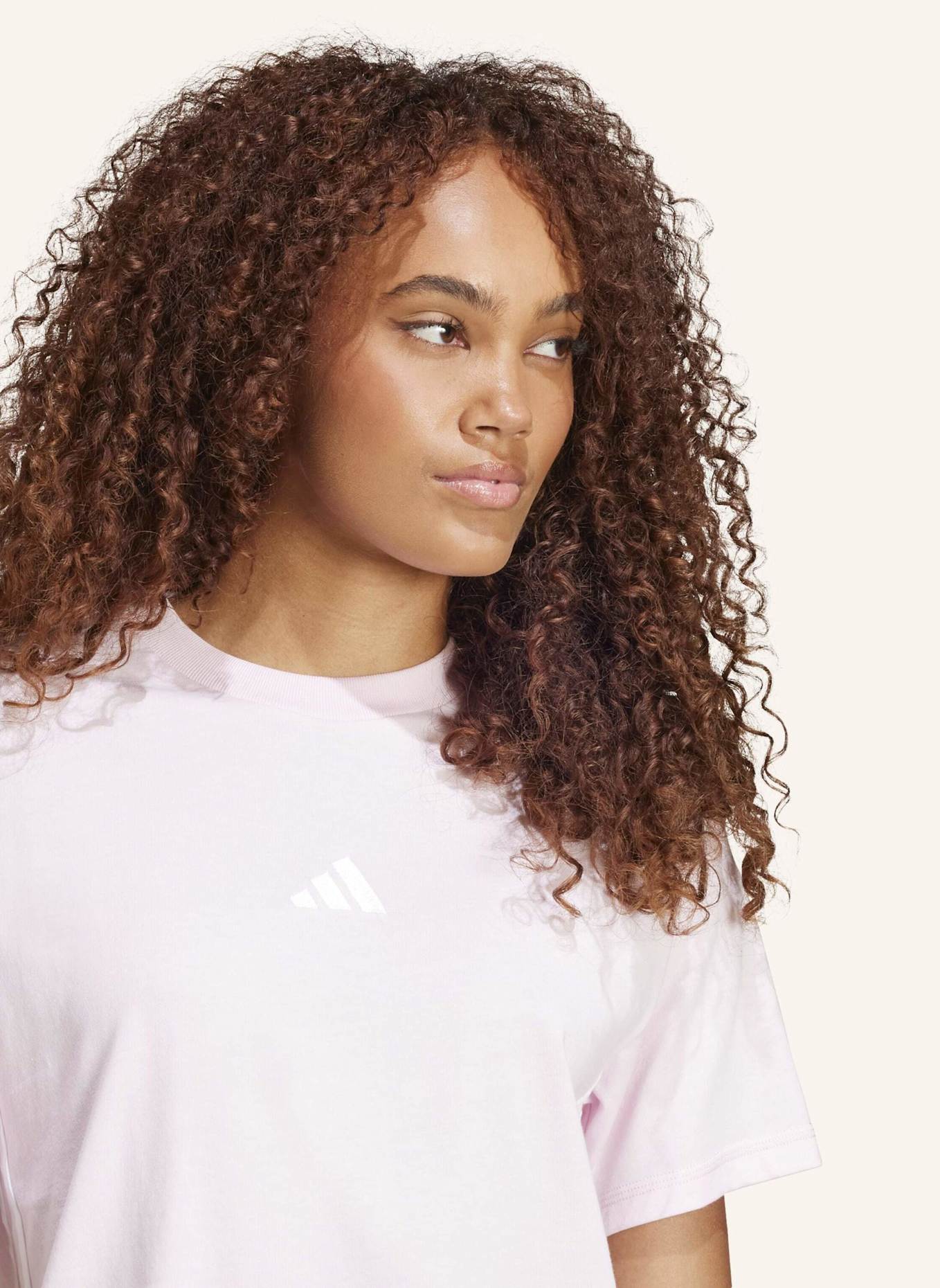 adidas T-Shirt ESSENTIALS 3-STREIFEN: WEISS