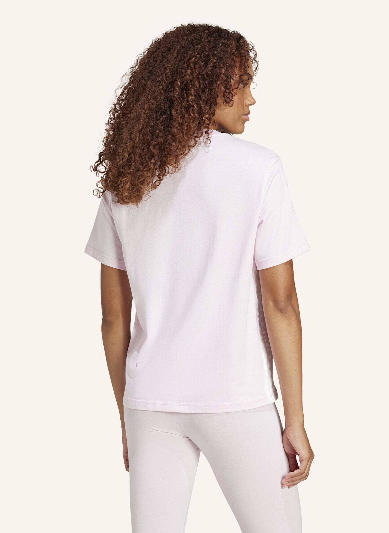 adidas T-Shirt ESSENTIALS 3-STREIFEN: WEISS