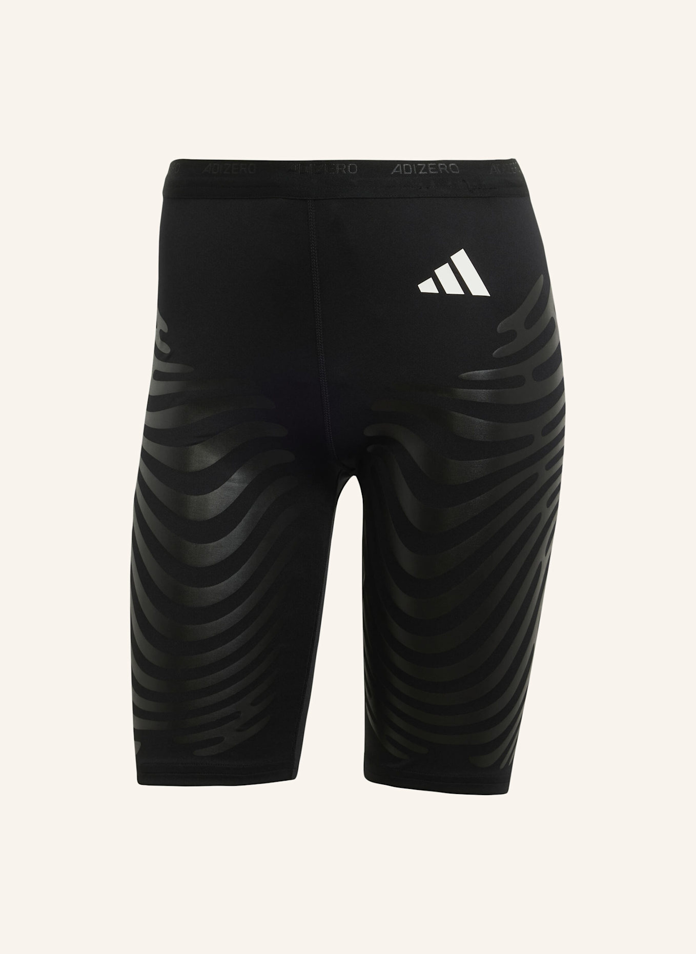adidas ADIZERO CONTROL RUNNING KURZE LEGGINGS: SCHWARZ