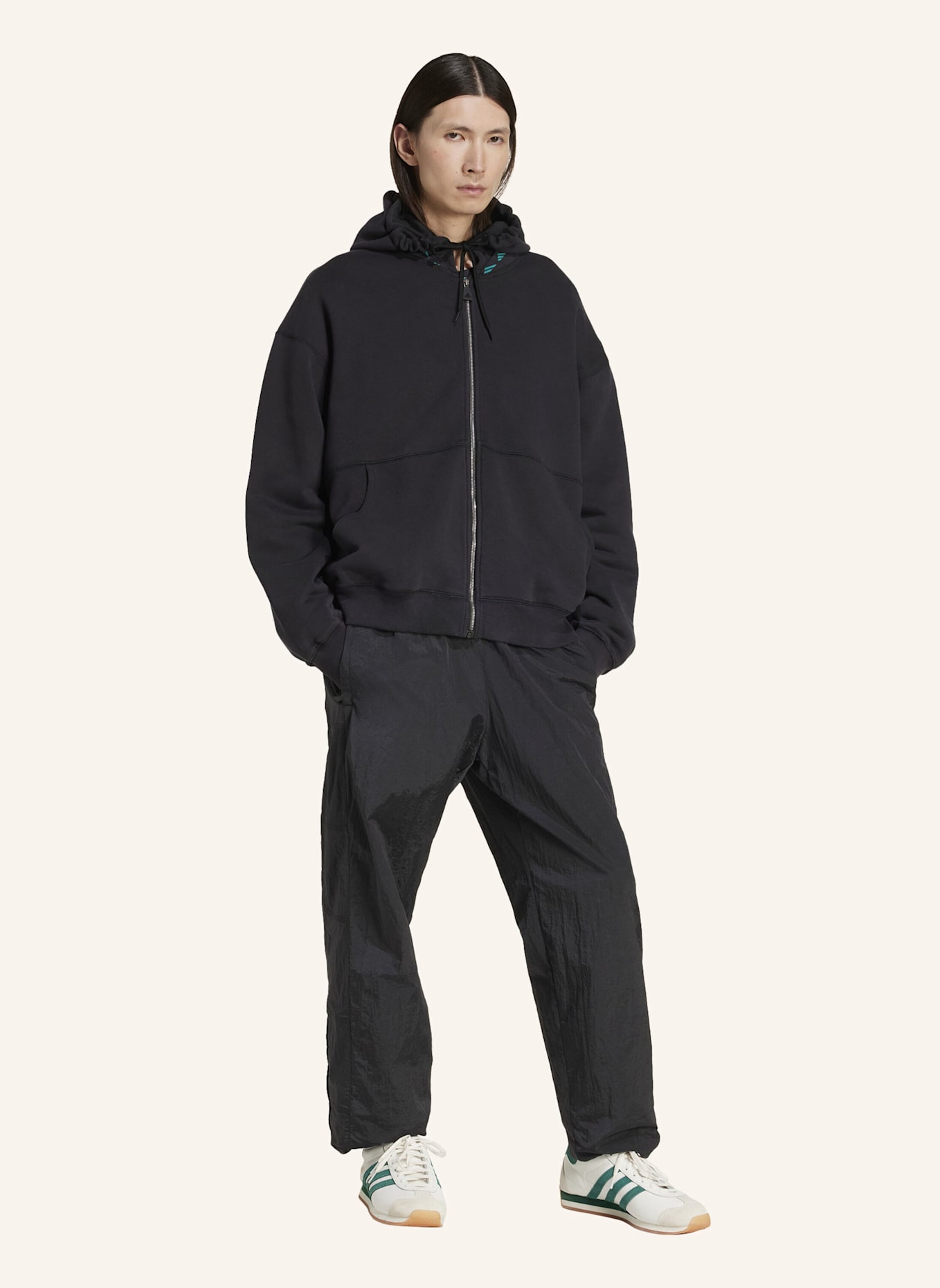 adidas Originals EQT FLEECE KAPUZENJACKE: SCHWARZ