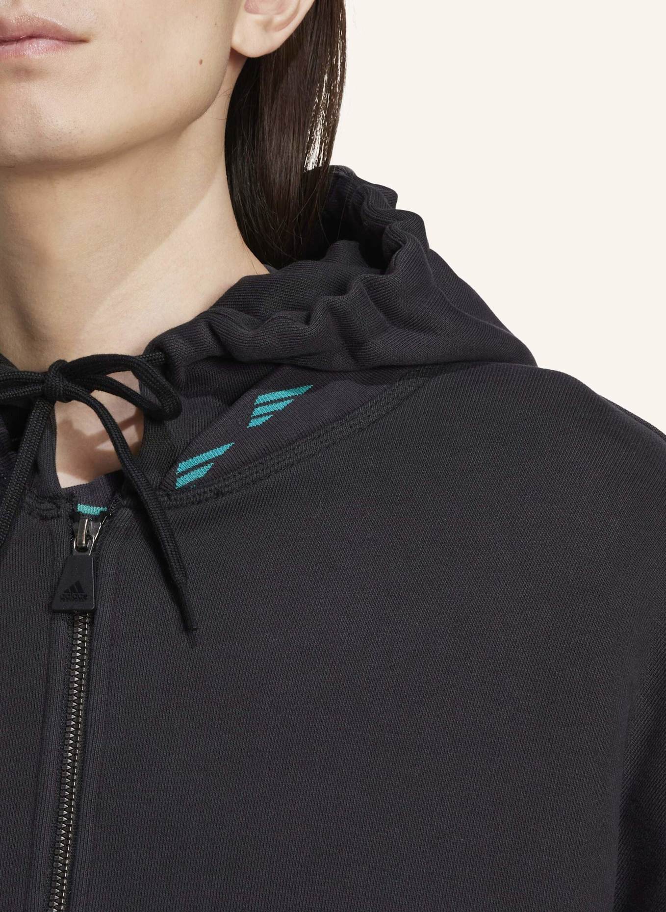 adidas Originals EQT FLEECE KAPUZENJACKE: SCHWARZ