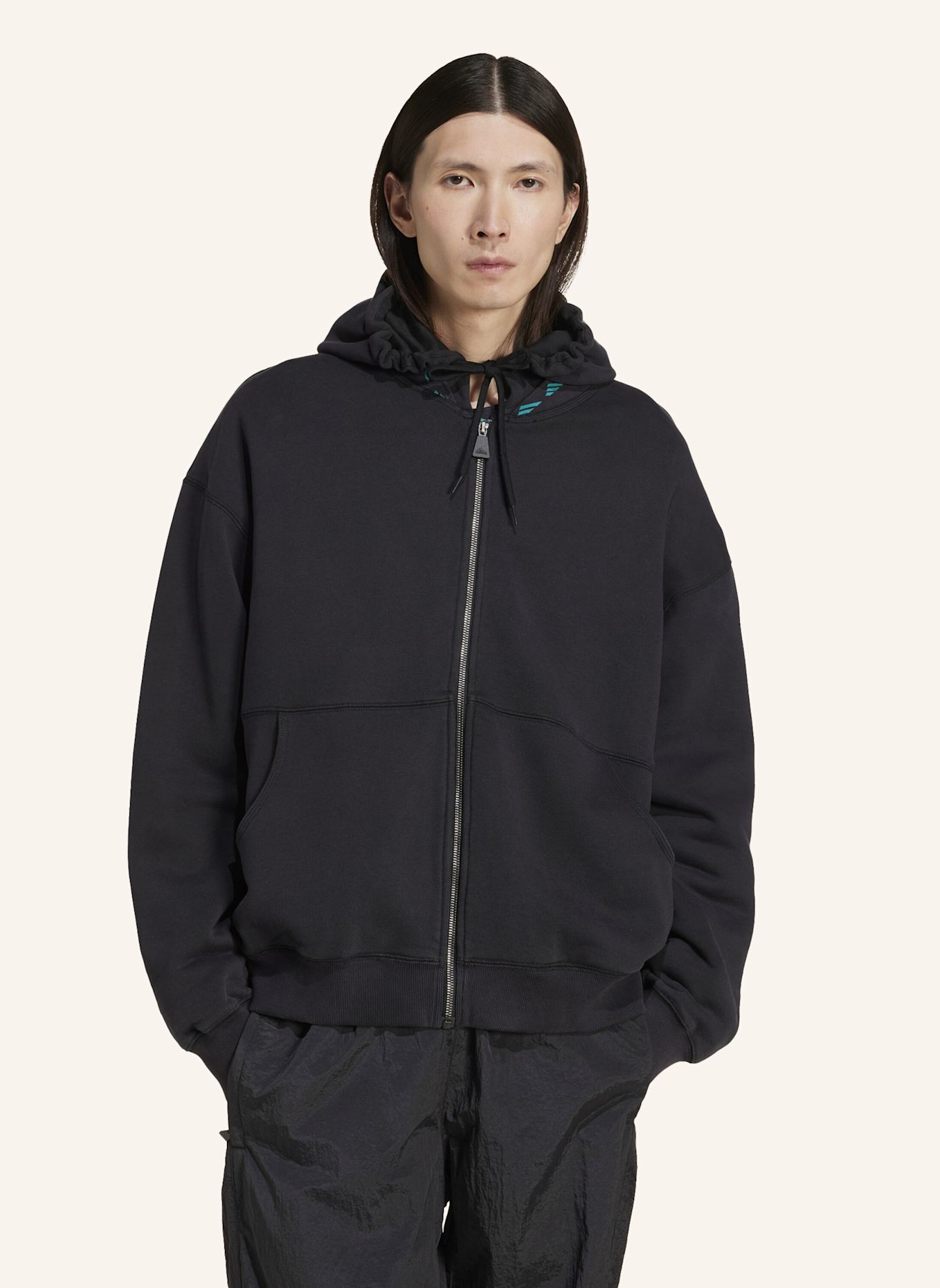 adidas Originals EQT FLEECE KAPUZENJACKE: SCHWARZ