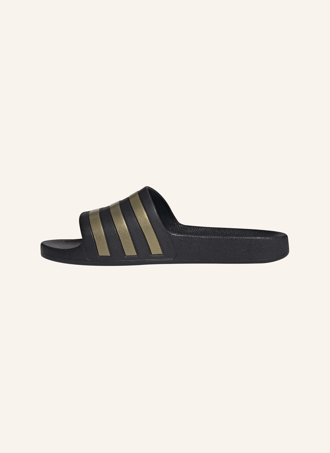 adidas Pantoletten ADILETTE AQUA: SCHWARZ/ GOLD