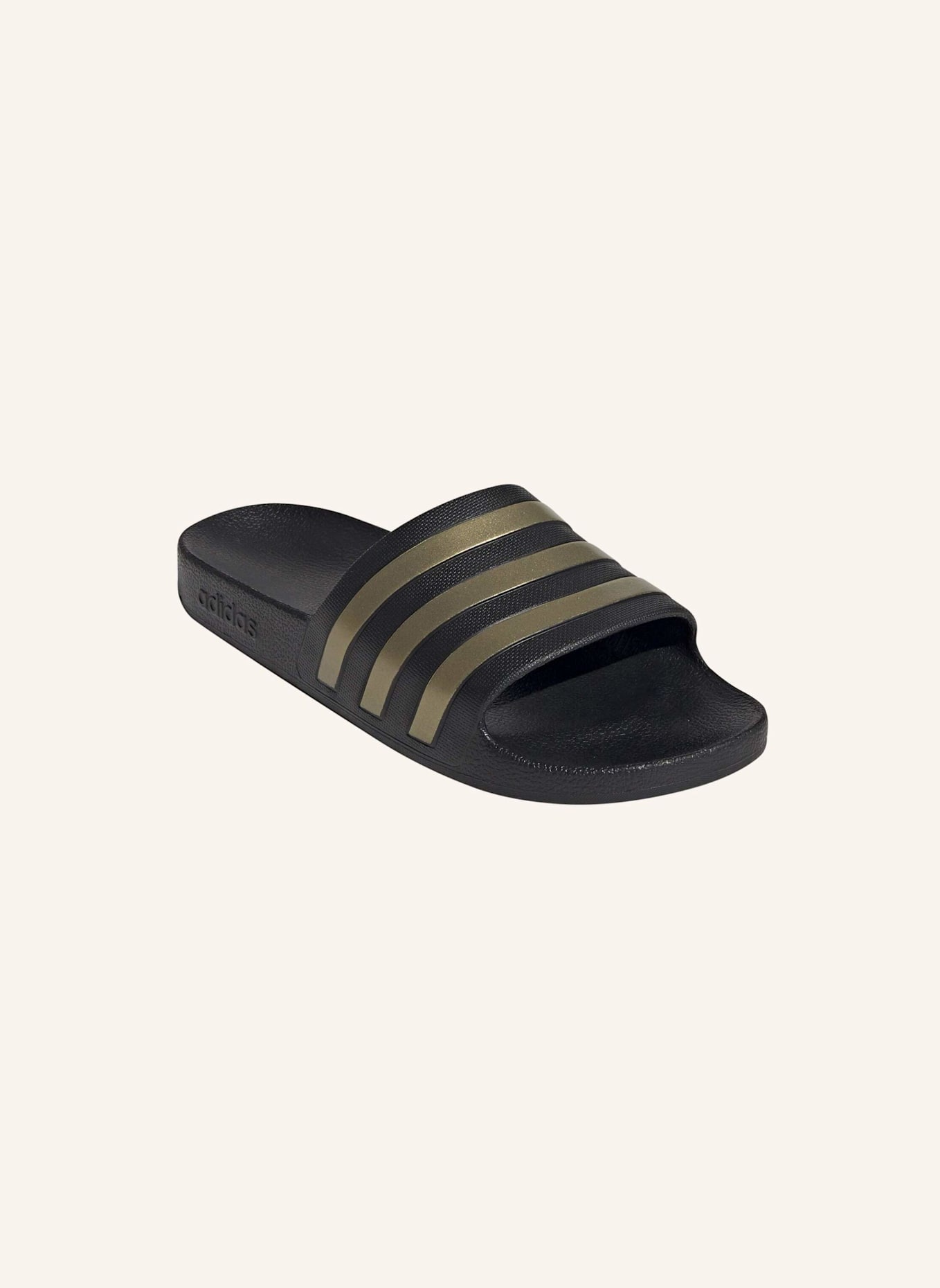 adidas Pantoletten ADILETTE AQUA: SCHWARZ/ GOLD