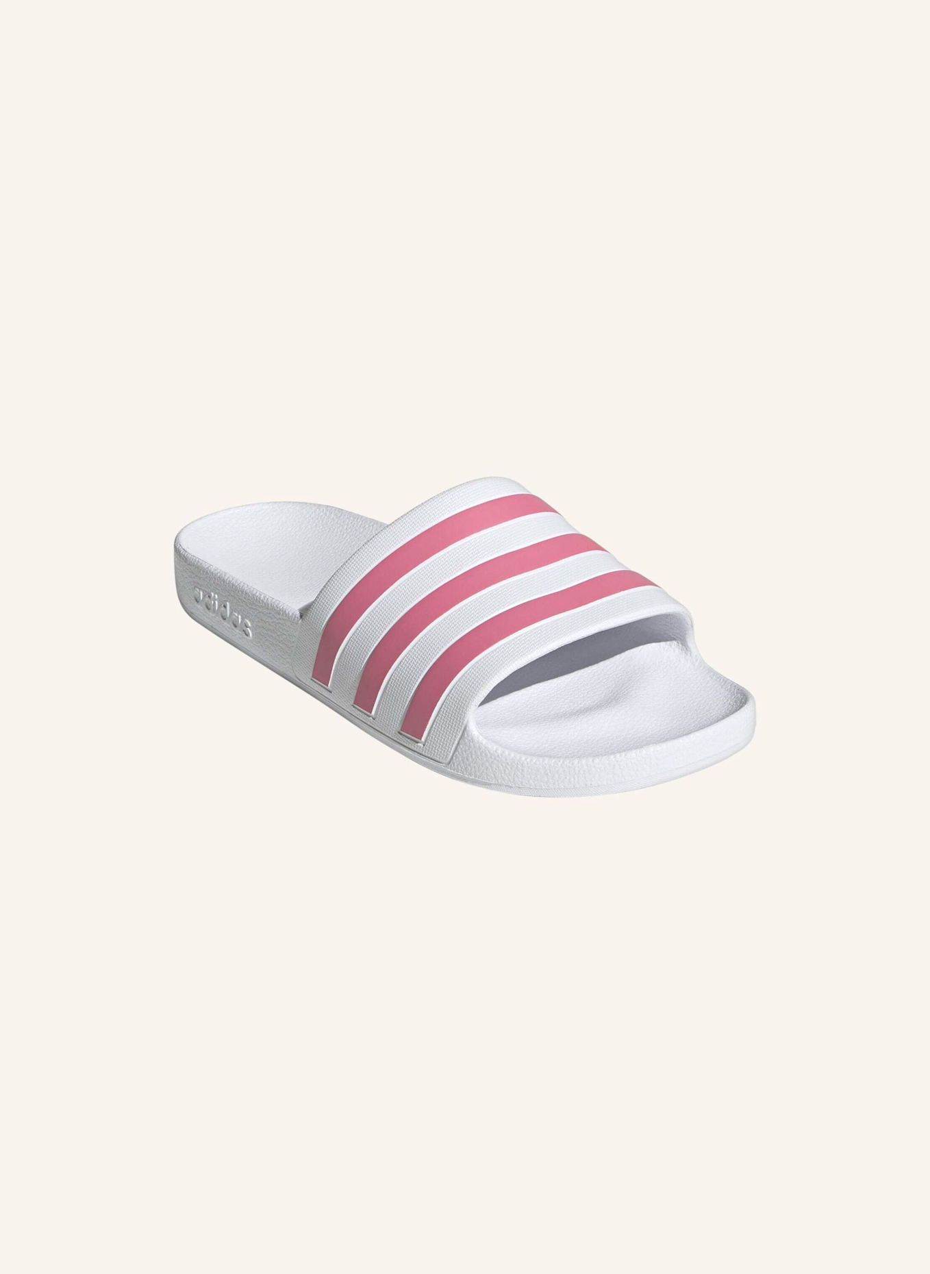 adidas Pantoletten ADILETTE AQUA: WEISS/ ROSA