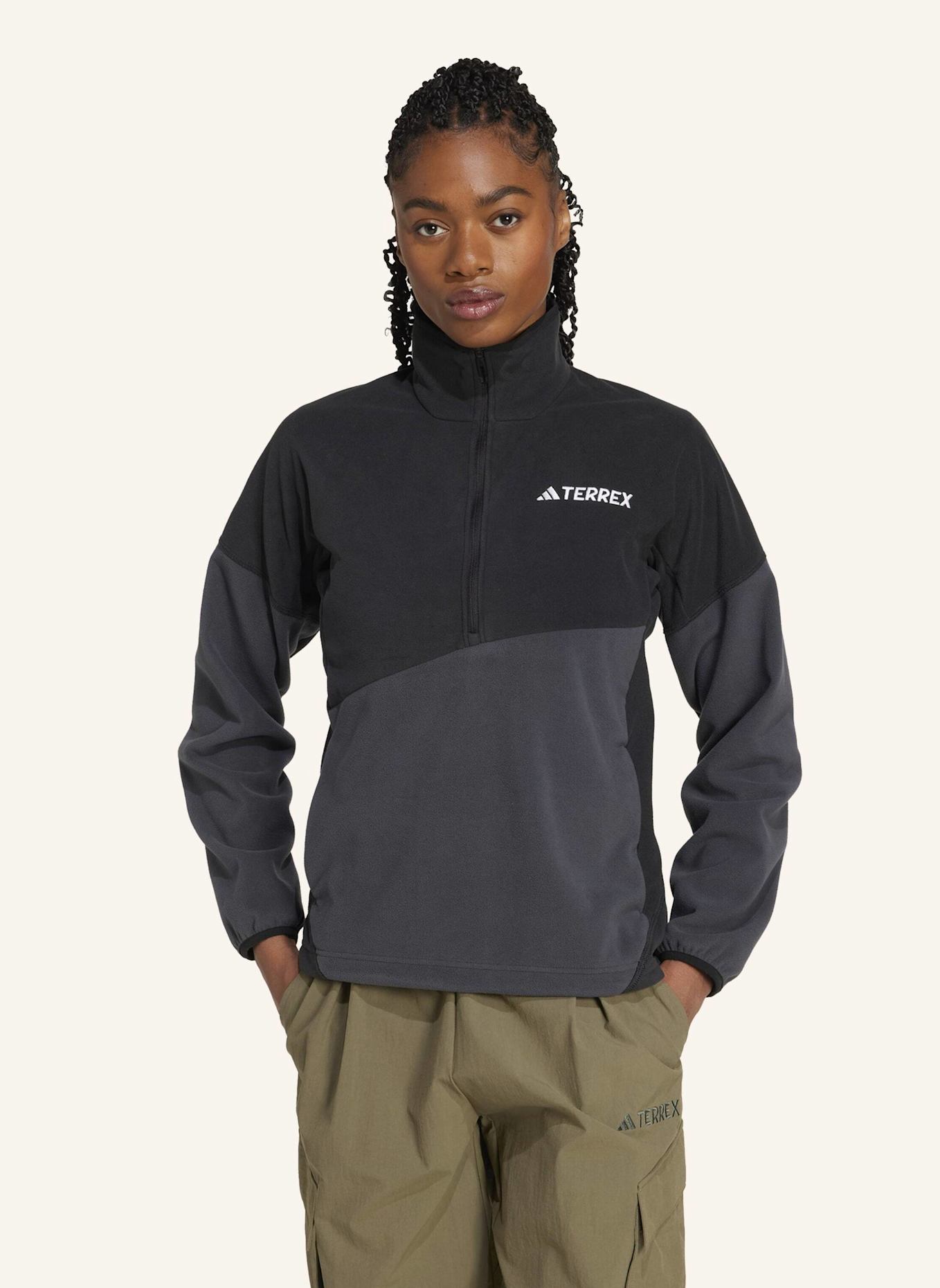 adidas TERREX Fleece-Troyer TERREX MULTI CLIMAWARM: SCHWARZ/ GRAU