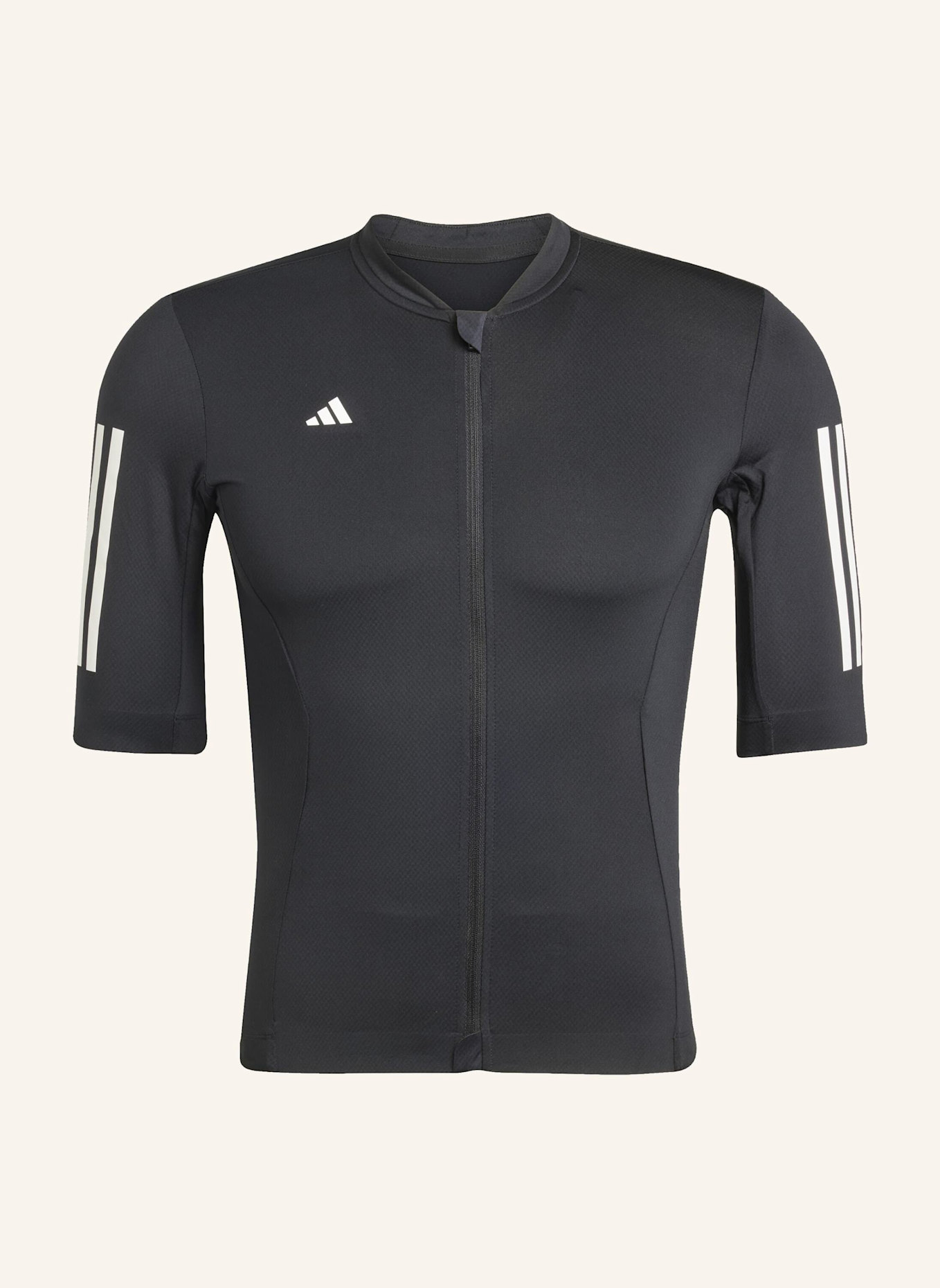 adidas TEMPO 3-STREIFEN RADTRIKOT: SCHWARZ
