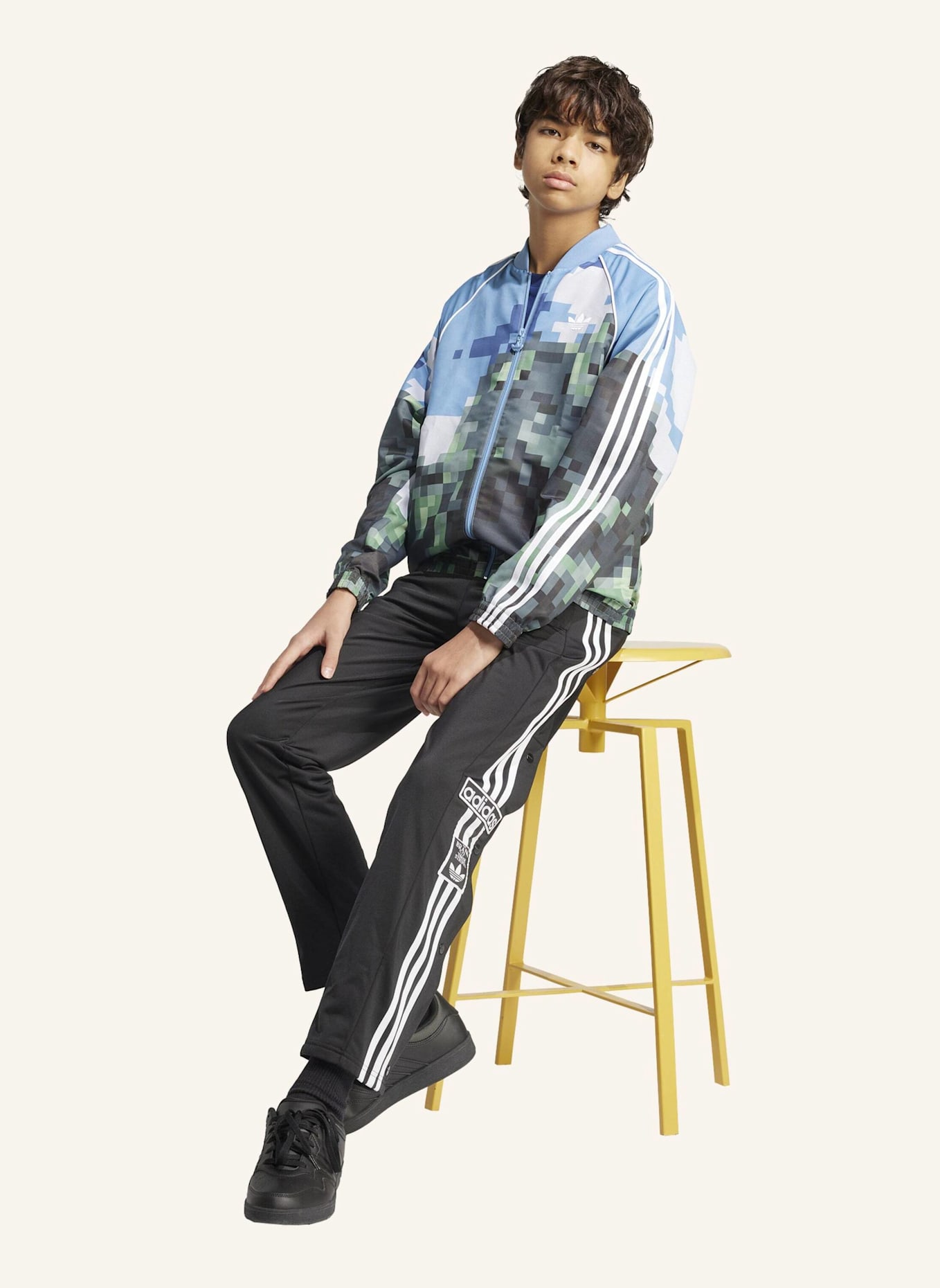 adidas Originals ADIDAS ORIGINALS X MINECRAFT ORIGINALS JACKE: BLAU/ GRÜN