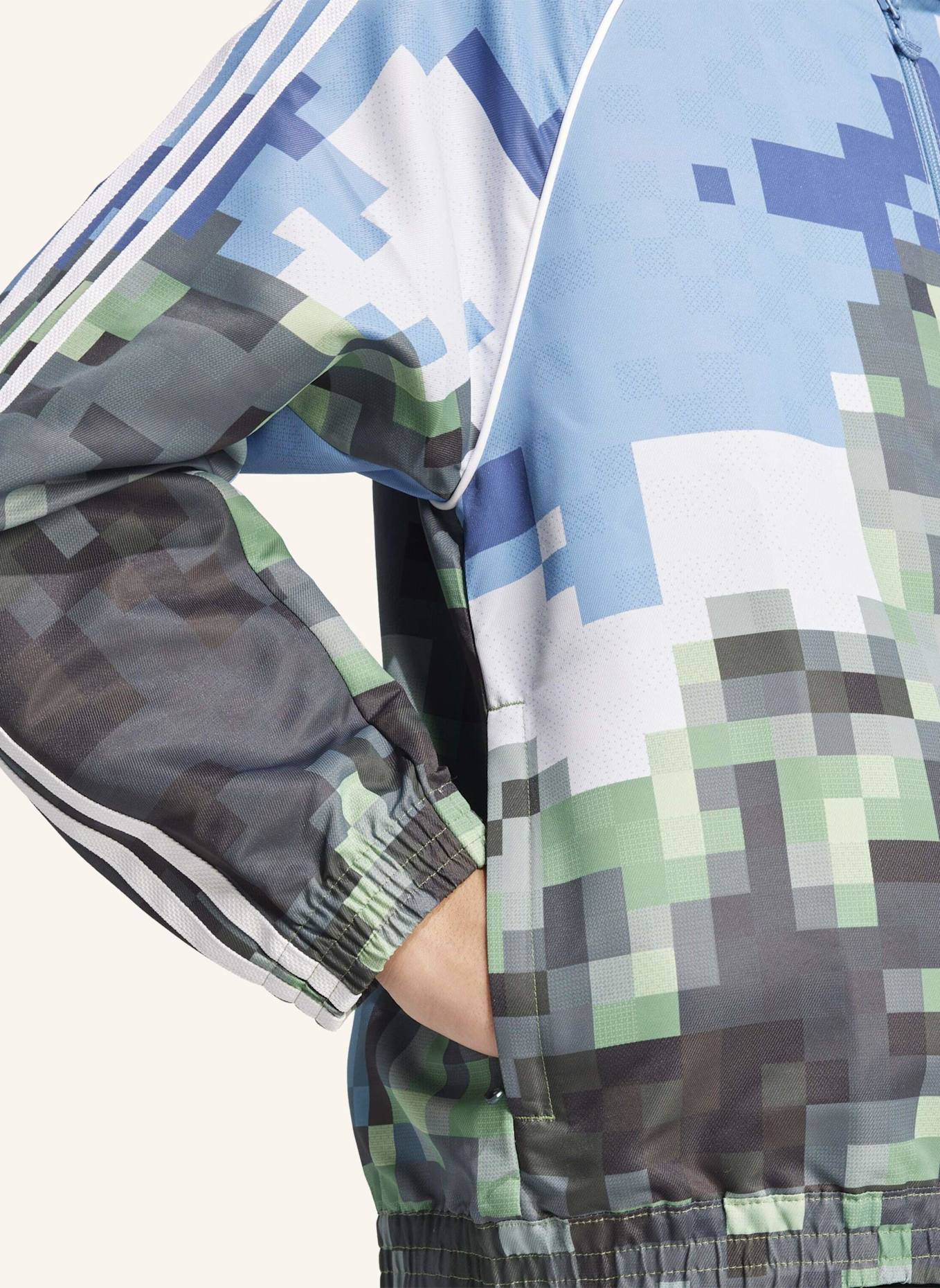 adidas Originals ADIDAS ORIGINALS X MINECRAFT ORIGINALS JACKE: BLAU/ GRÜN