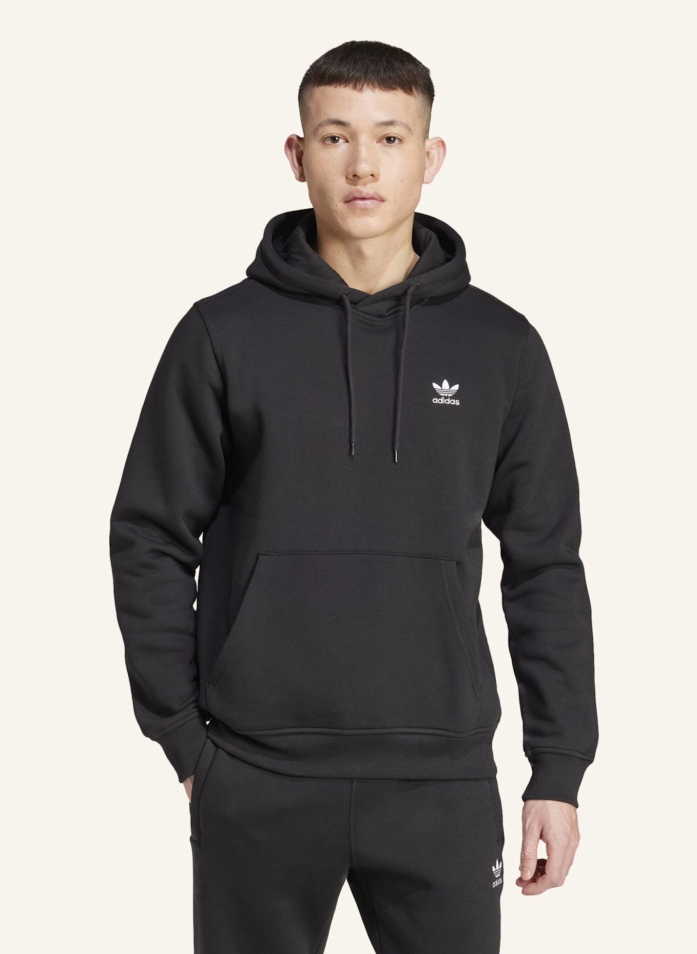 adidas Originals TREFOIL ESSENTIALS HOODIE: SCHWARZ