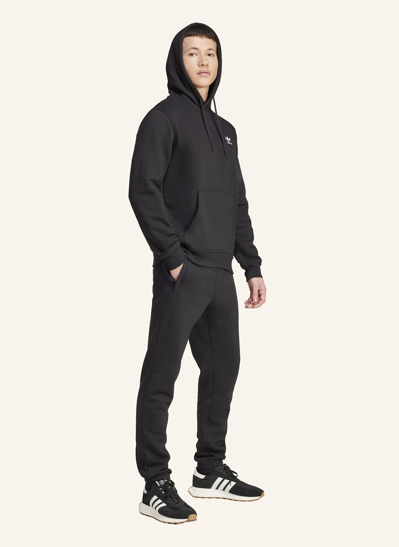 adidas Originals TREFOIL ESSENTIALS HOODIE: SCHWARZ