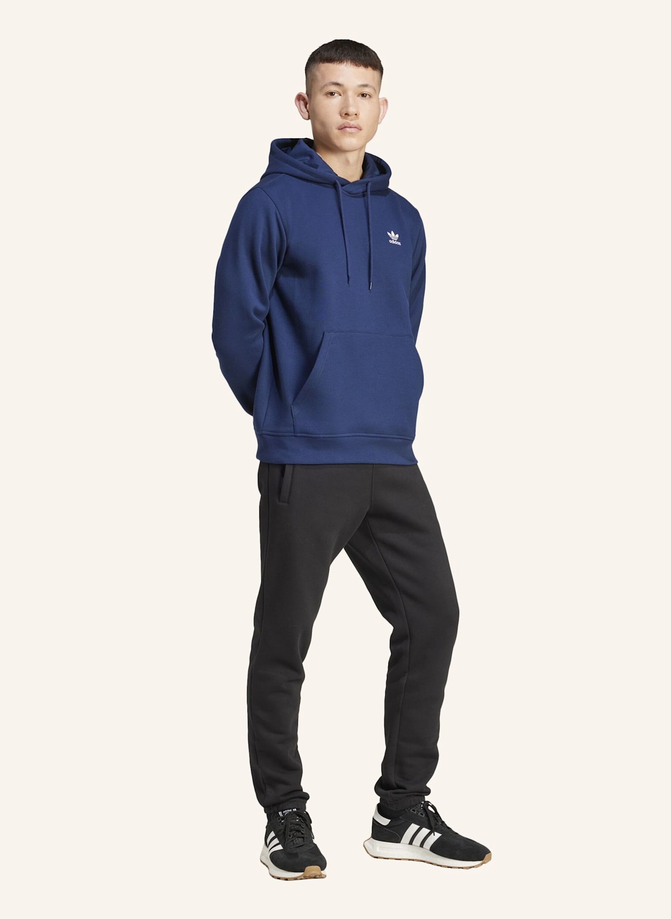 adidas Originals TREFOIL ESSENTIALS HOODIE: BLAU