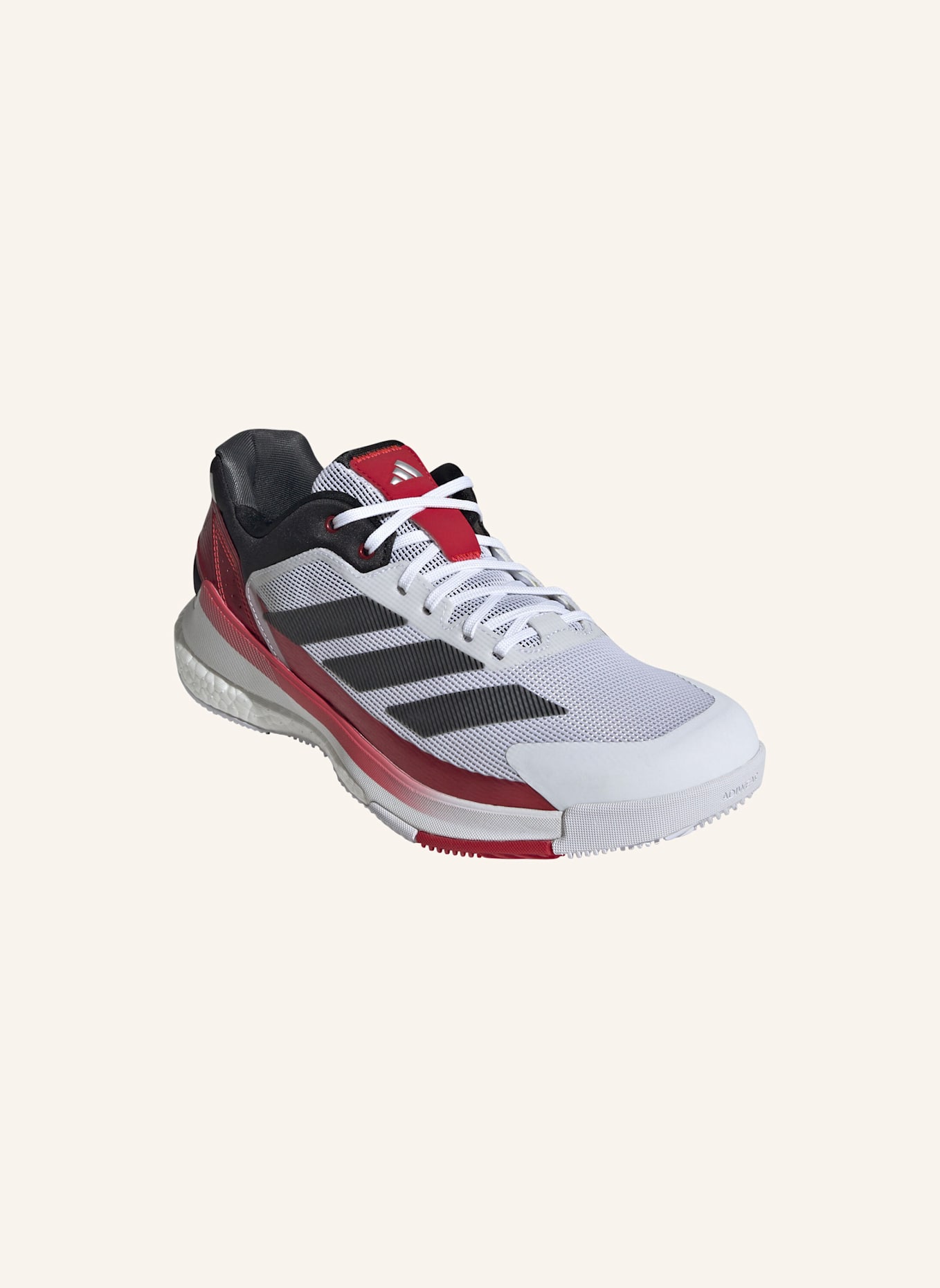 adidas CRAZYQUICK BOOST PADEL-SCHUH: WEISS/ SCHWARZ/ ROT