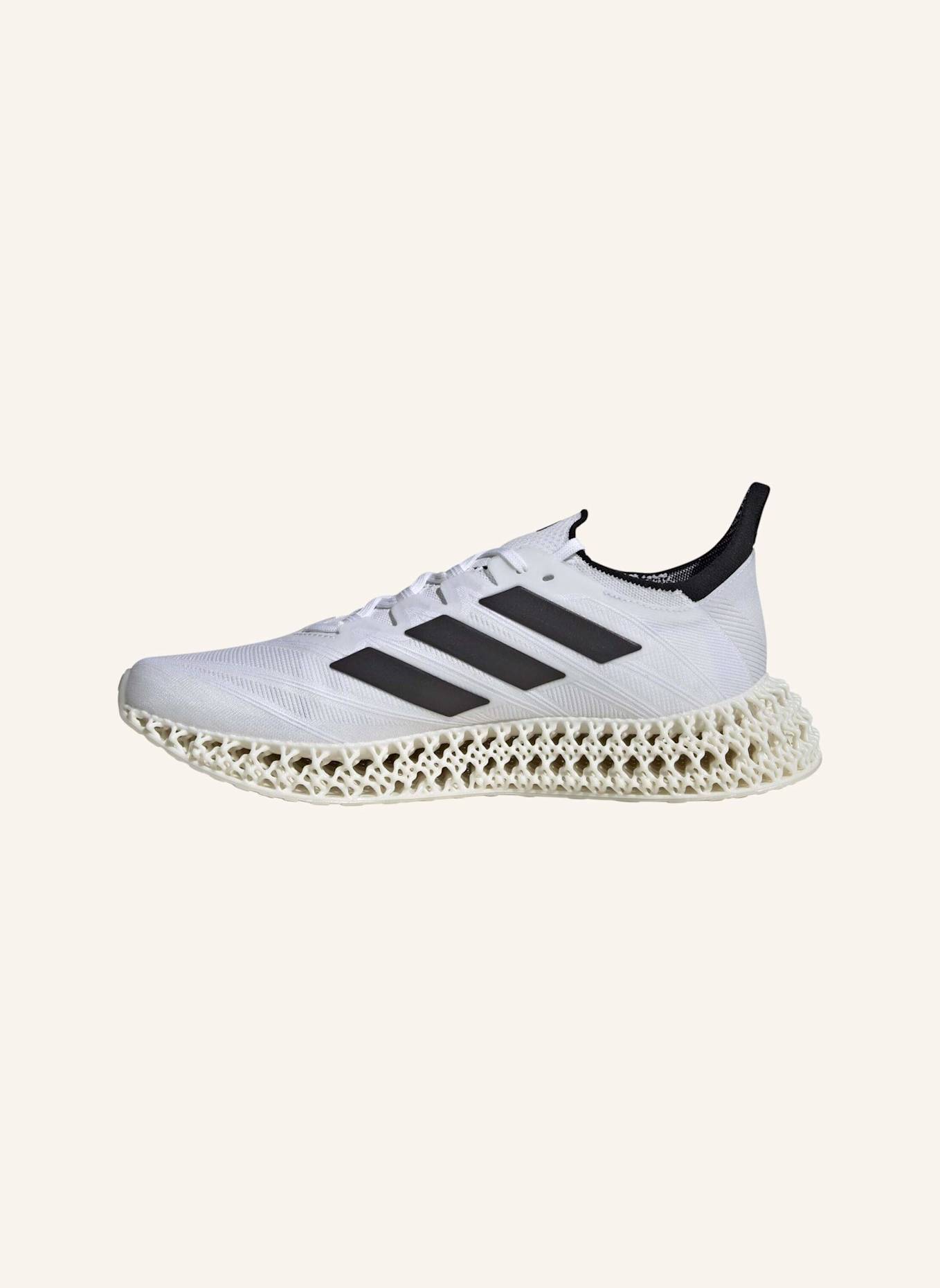 adidas 4DFWD 4 LAUFSCHUH: WEISS/ SCHWARZ/ GRAU