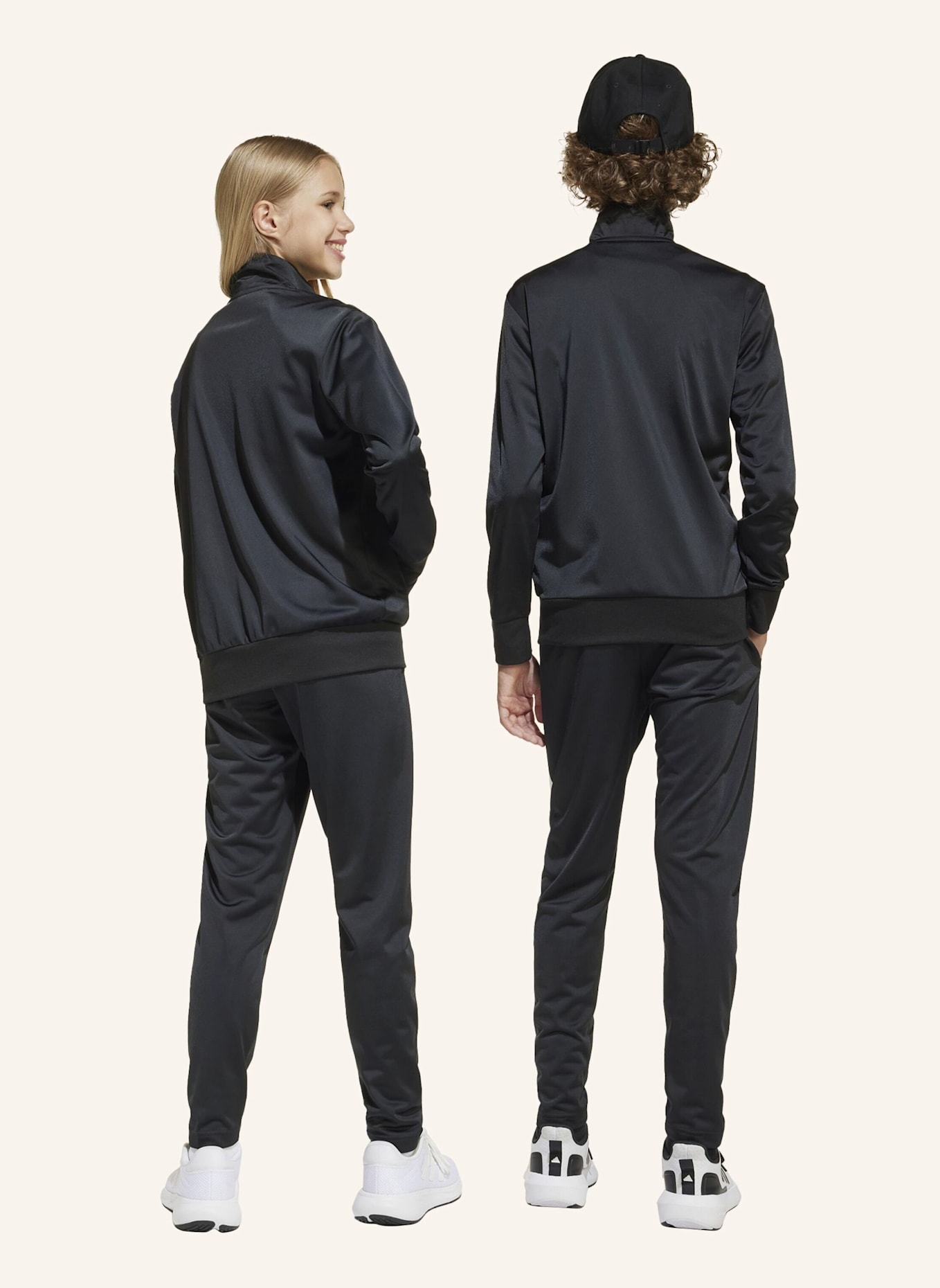 adidas ESSENTIALS CLIMACOOL KIDS TRAININGSANZUG: SCHWARZ/ WEISS