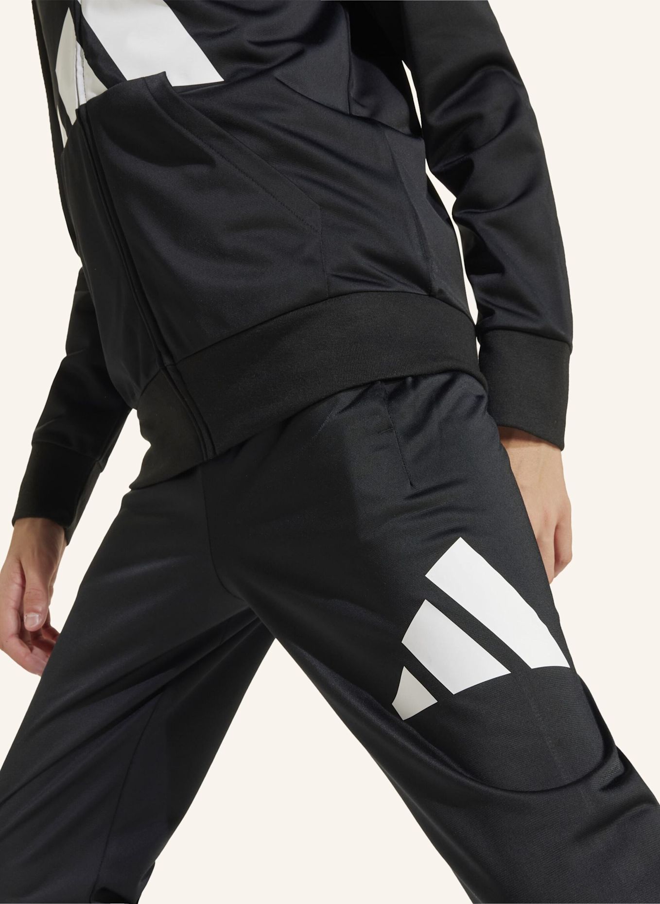 adidas ESSENTIALS CLIMACOOL KIDS TRAININGSANZUG: SCHWARZ/ WEISS