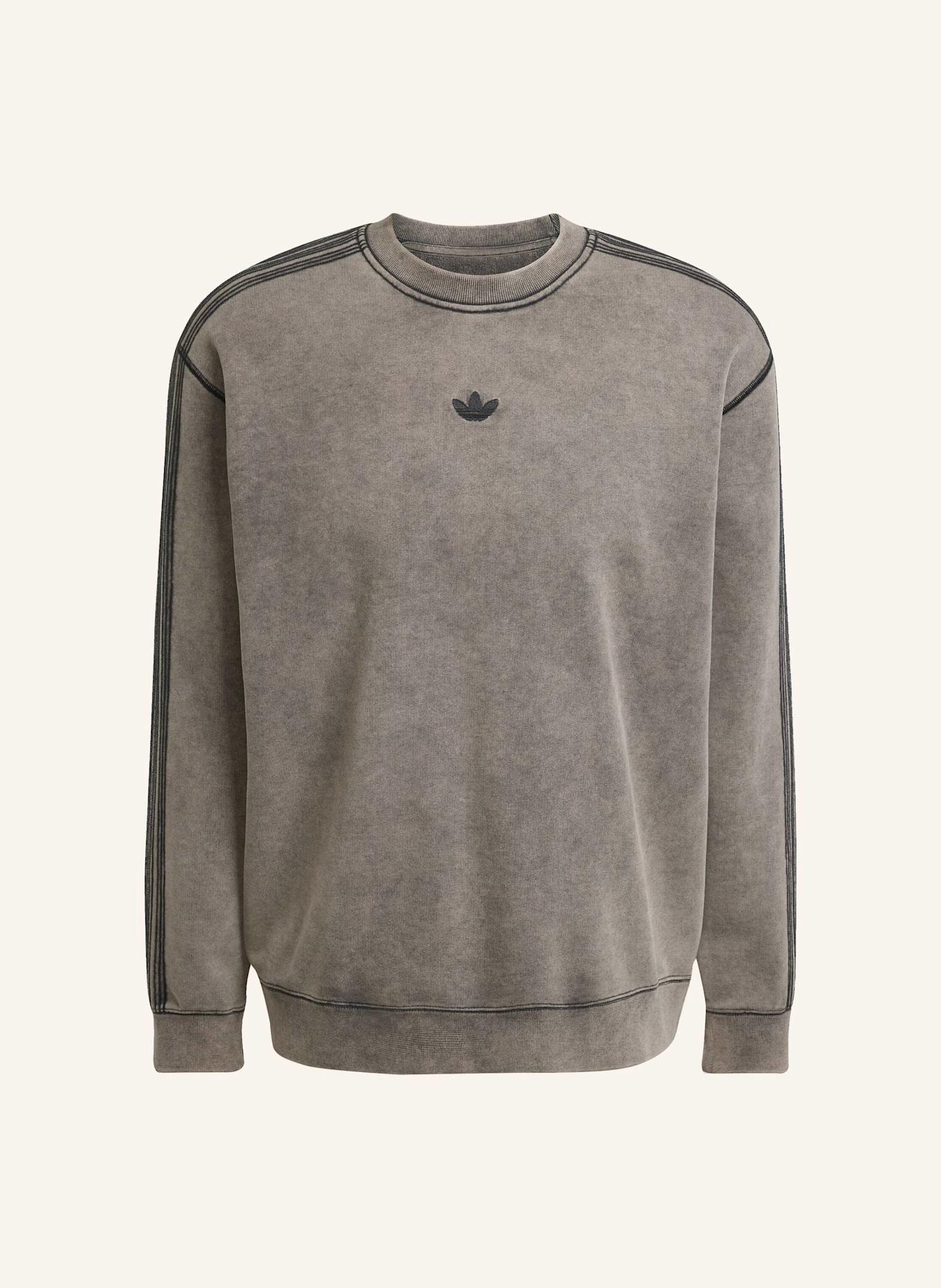 adidas Originals PREMIUM ESSENTIALS RETRO WASHED SWEATSHIRT MIT RUNDHALSAUSSCHNITT: SCHWARZ