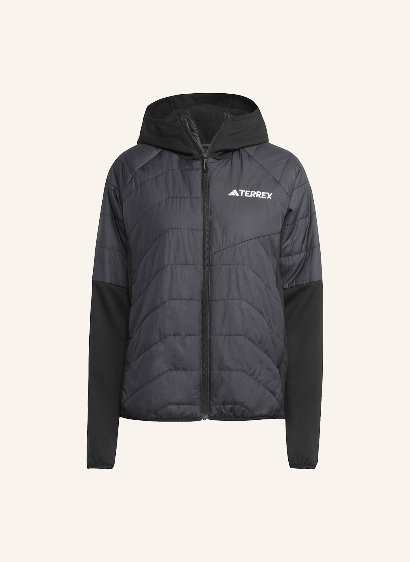 adidas TERREX TERREX MULTI CLIMAWARM ISOLIERENDE HYBRID-KAPUZENJACKE: SCHWARZ