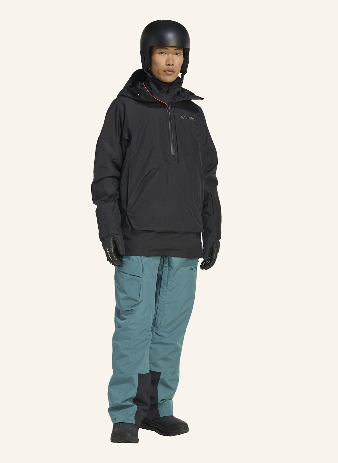 adidas TERREX TERREX XPLORIC 2-LAGIGER, GEFÜTTERTER CLIMAPROOF ANORAK: SCHWARZ