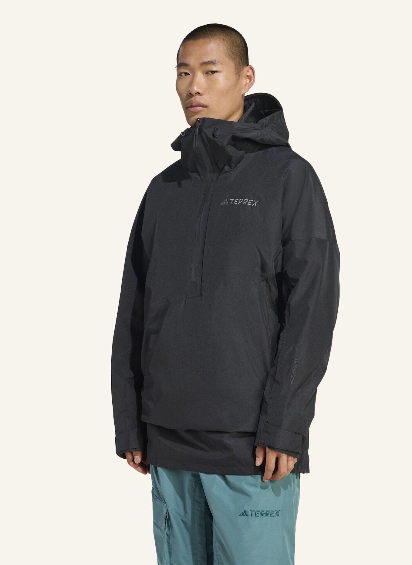 adidas TERREX TERREX XPLORIC 2-LAGIGER, GEFÜTTERTER CLIMAPROOF ANORAK: SCHWARZ