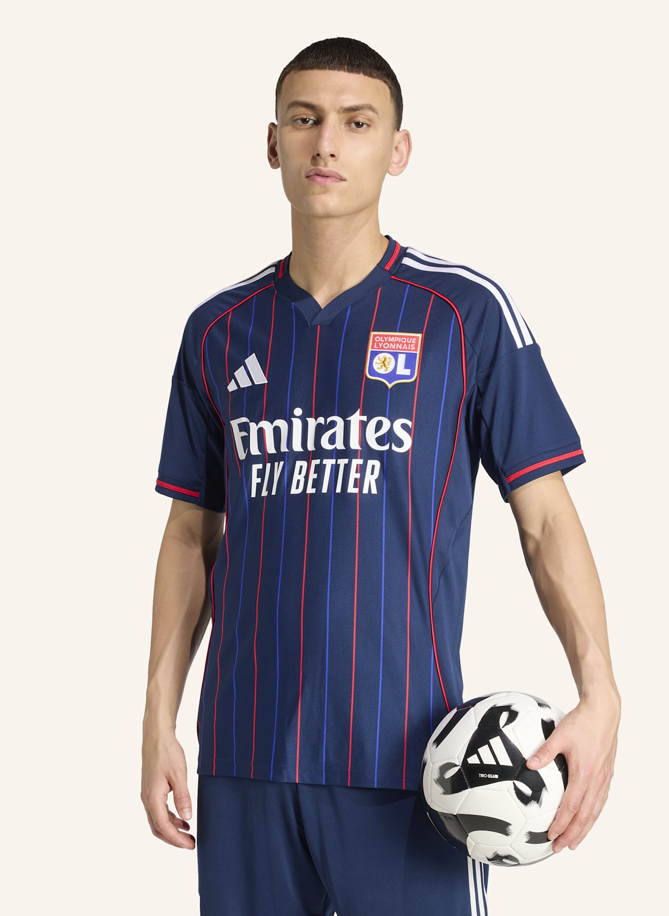 adidas OLYMPIQUE LYON 25/26 AUSWÄRTSTRIKOT: BLAU