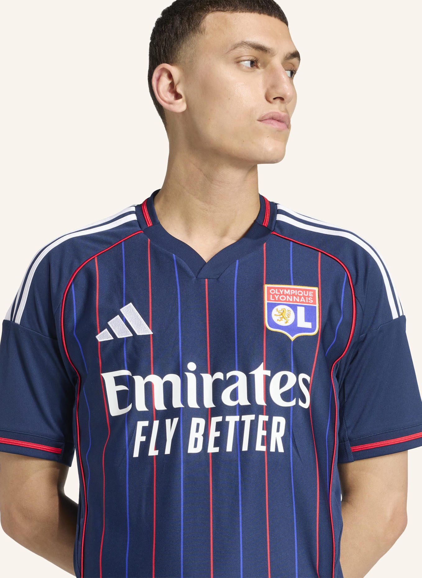 adidas OLYMPIQUE LYON 25/26 AUSWÄRTSTRIKOT: BLAU