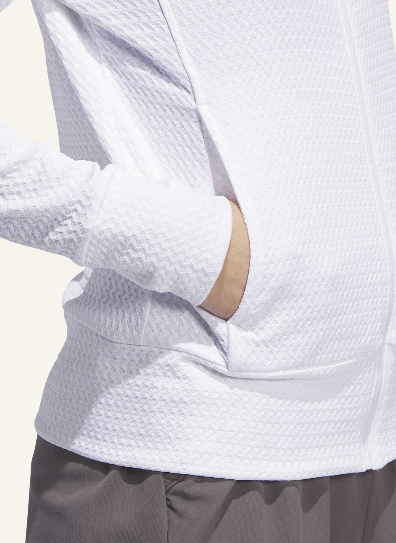 adidas ULTIMATE365 TEXTURED JACKE: WEISS