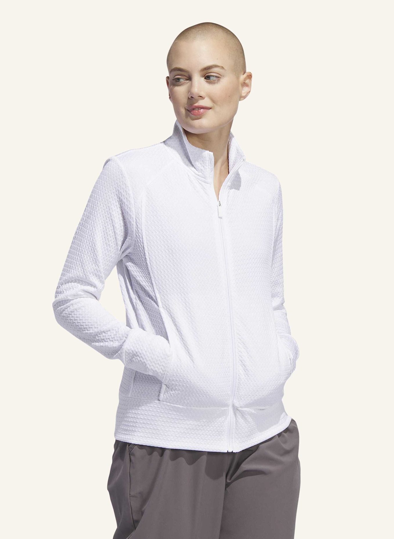 adidas ULTIMATE365 TEXTURED JACKE: WEISS