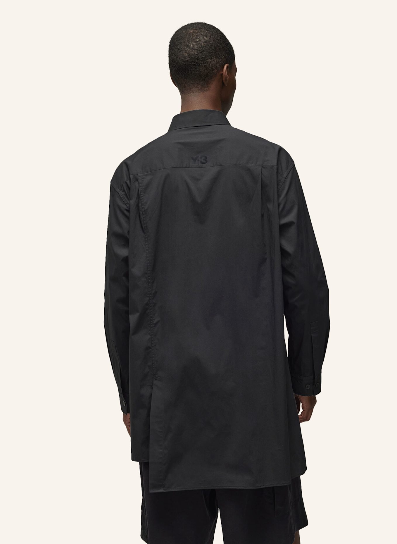 Y-3 Y-3 SPORTY BAUMWOLLHEMD: SCHWARZ