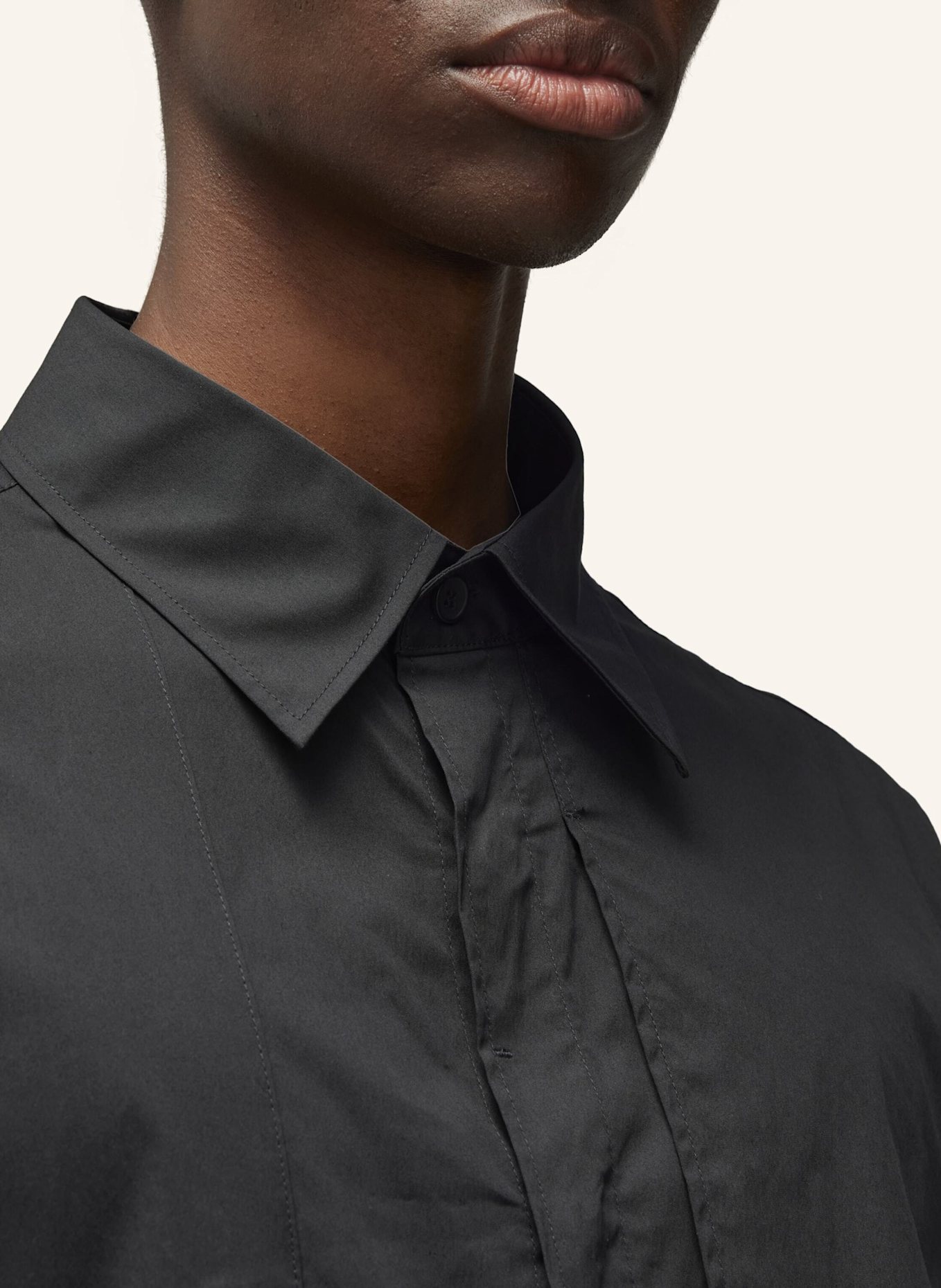 Y-3 Y-3 SPORTY BAUMWOLLHEMD: SCHWARZ