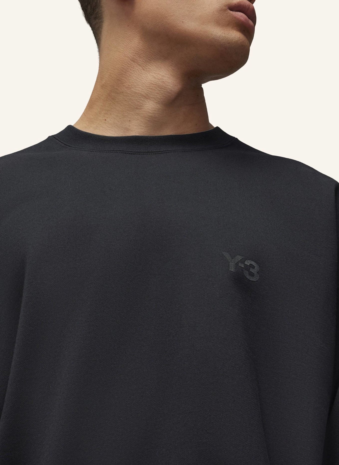 Y-3 Y-3 BRUSHED TERRY SWEATSHIRT: SCHWARZ